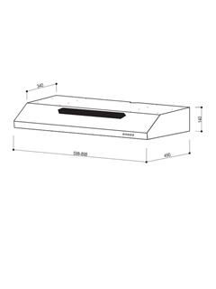 Thumbnail: TH933-TC3 TECNO slim line cooker hood with revolutionary 3-motor design and LED