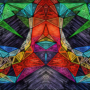 The Jesta is the portrait of a being created purely via the digital realm. Generated using artificial intelligence and neural network software.