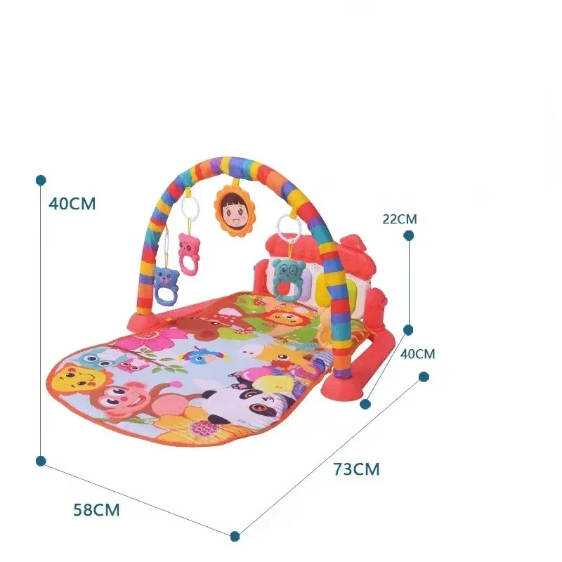 Miniatura: Baby Toys Pedal Piano Toy Music Fitness Rack Newborn Fitness Equipment Game Mat