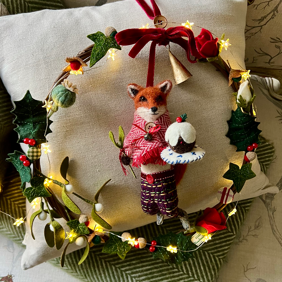 Thumbnail: christmas wreath ... Rusty the fox