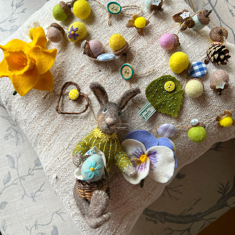 Easter garland ... Reggie rabbit