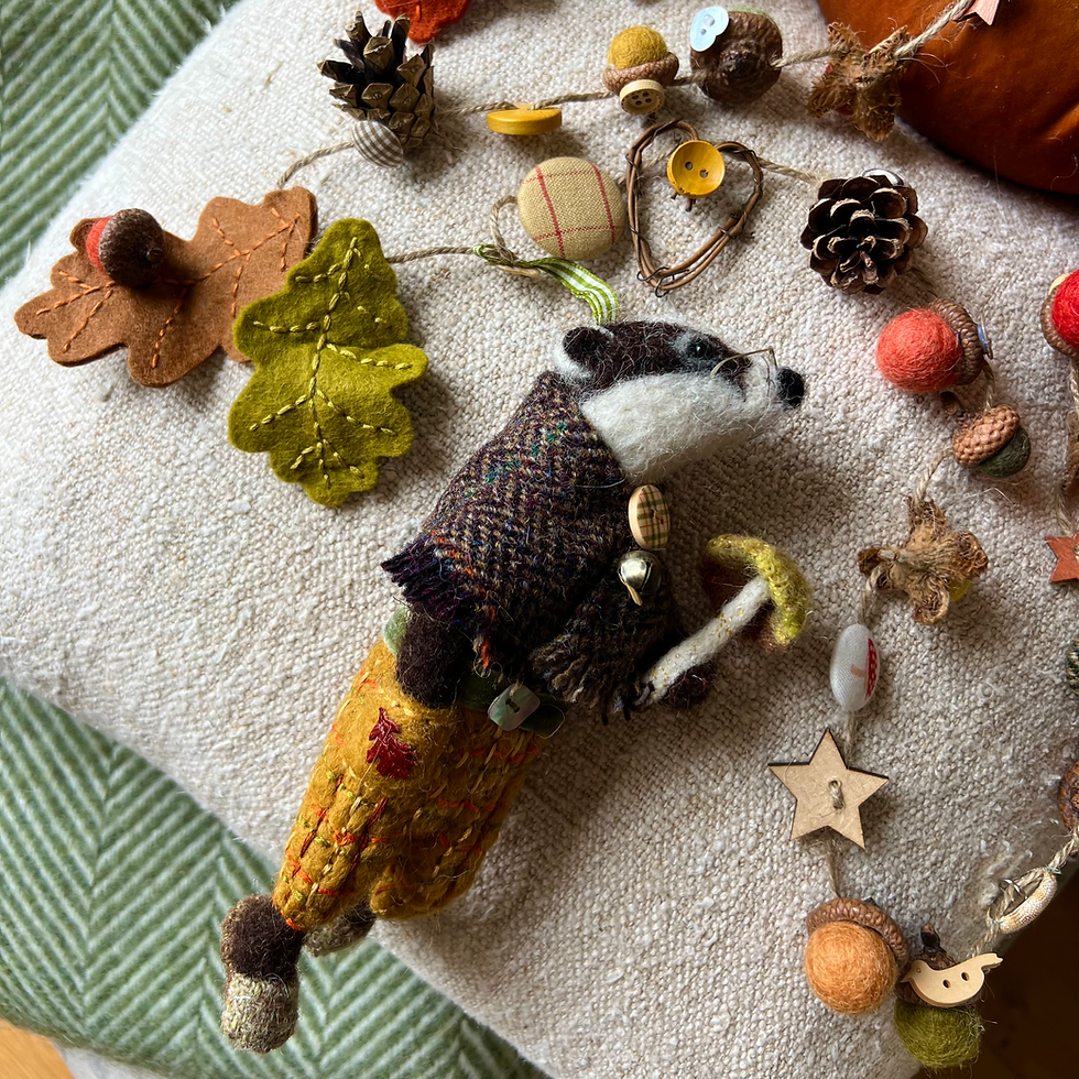 Thumbnail: Autumn garland ... Murdoch badger