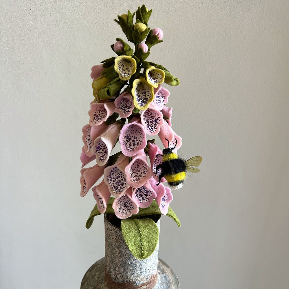 Thumbnail: Pink foxglove and bee