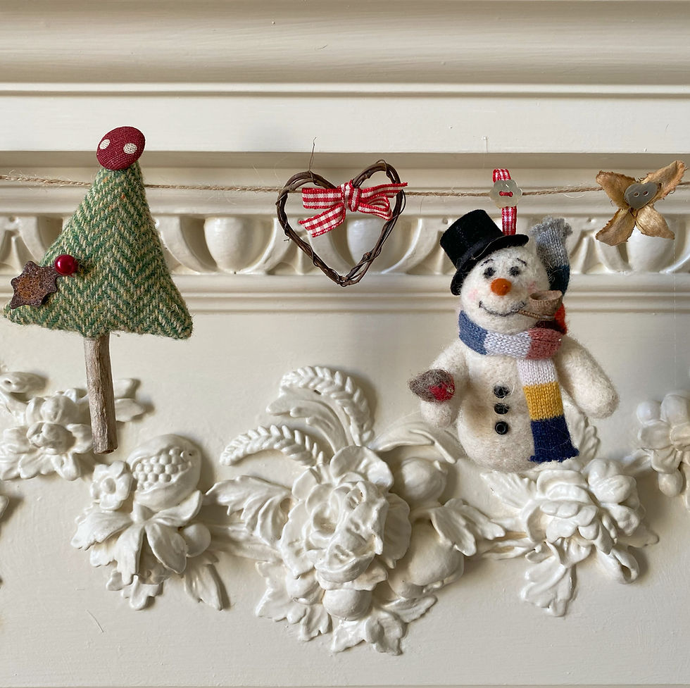 Thumbnail: Christmas garland ... Donald snowman