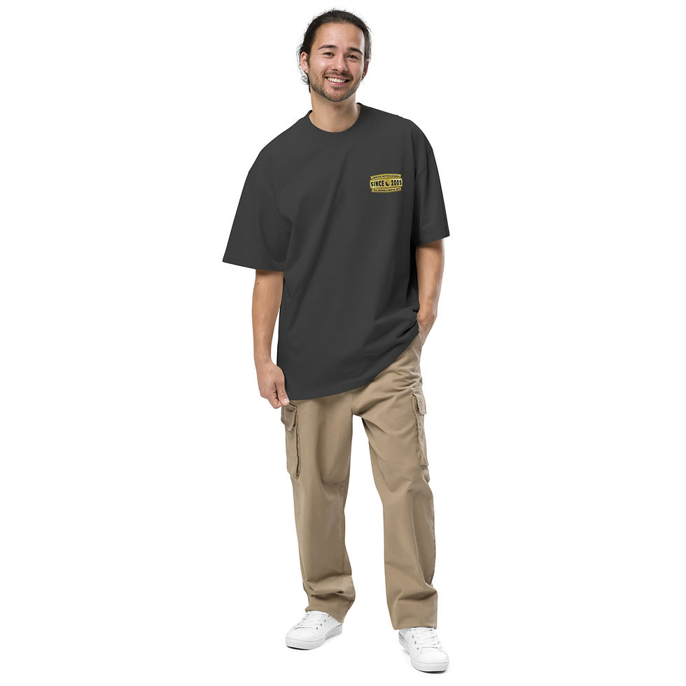 Thumbnail: Tiger & Dragon Golden Shield: Oversized Faded T-Shirt