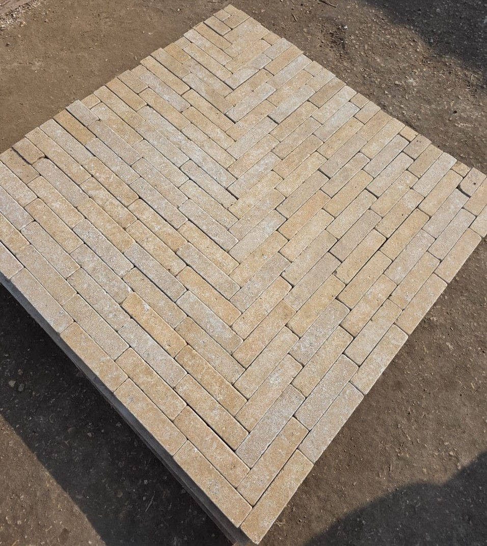 Sinai Pearl Egyptian Limestone | Bricks Honed Tumbled