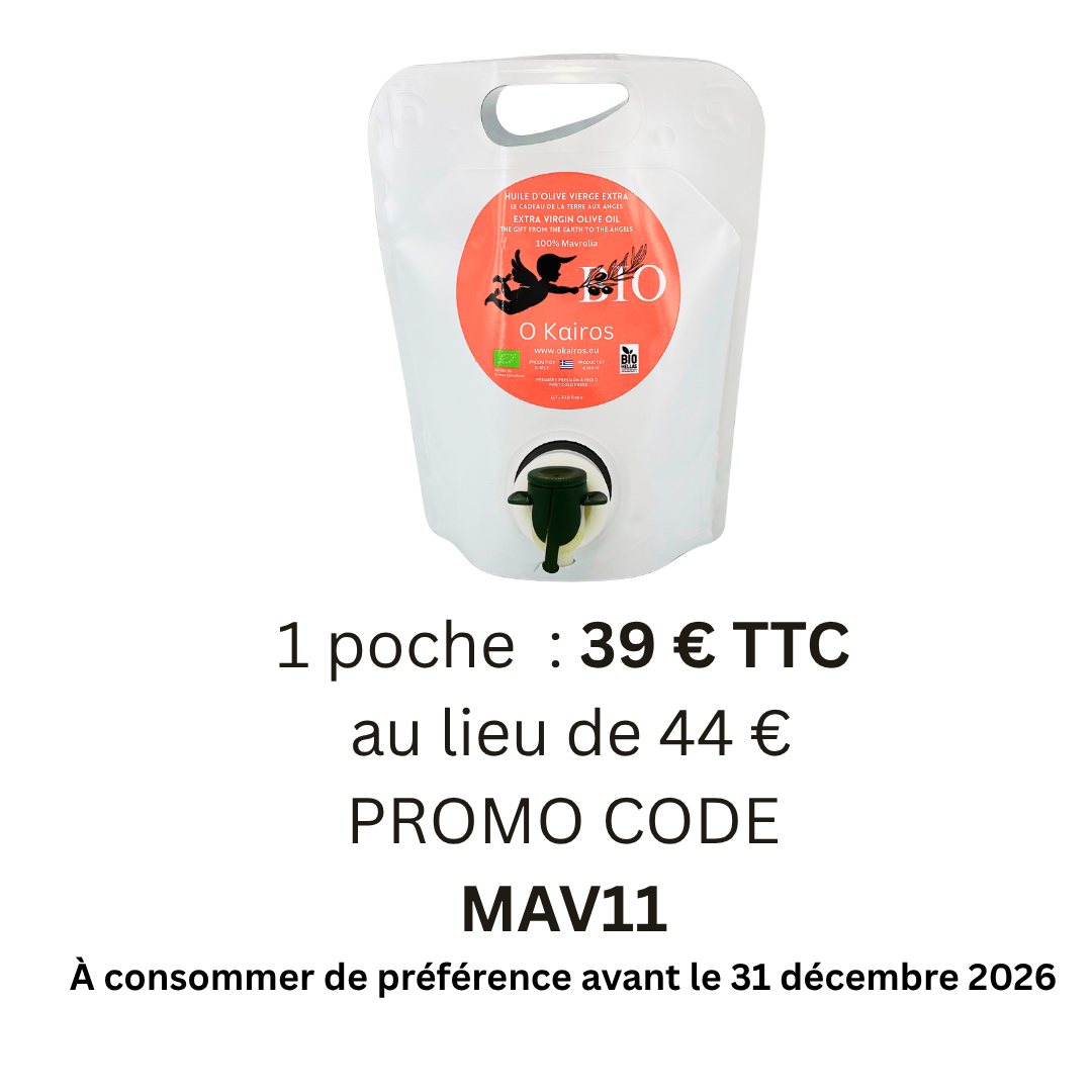 Huile d'olive vierge extra 100% Mavrolia  Bio 1L