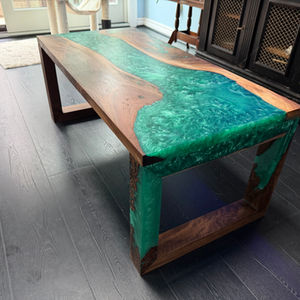 Wood and Resin River Table