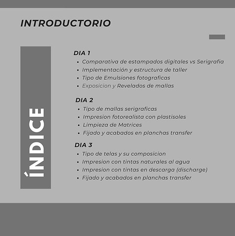 Índice básico de serigrafia