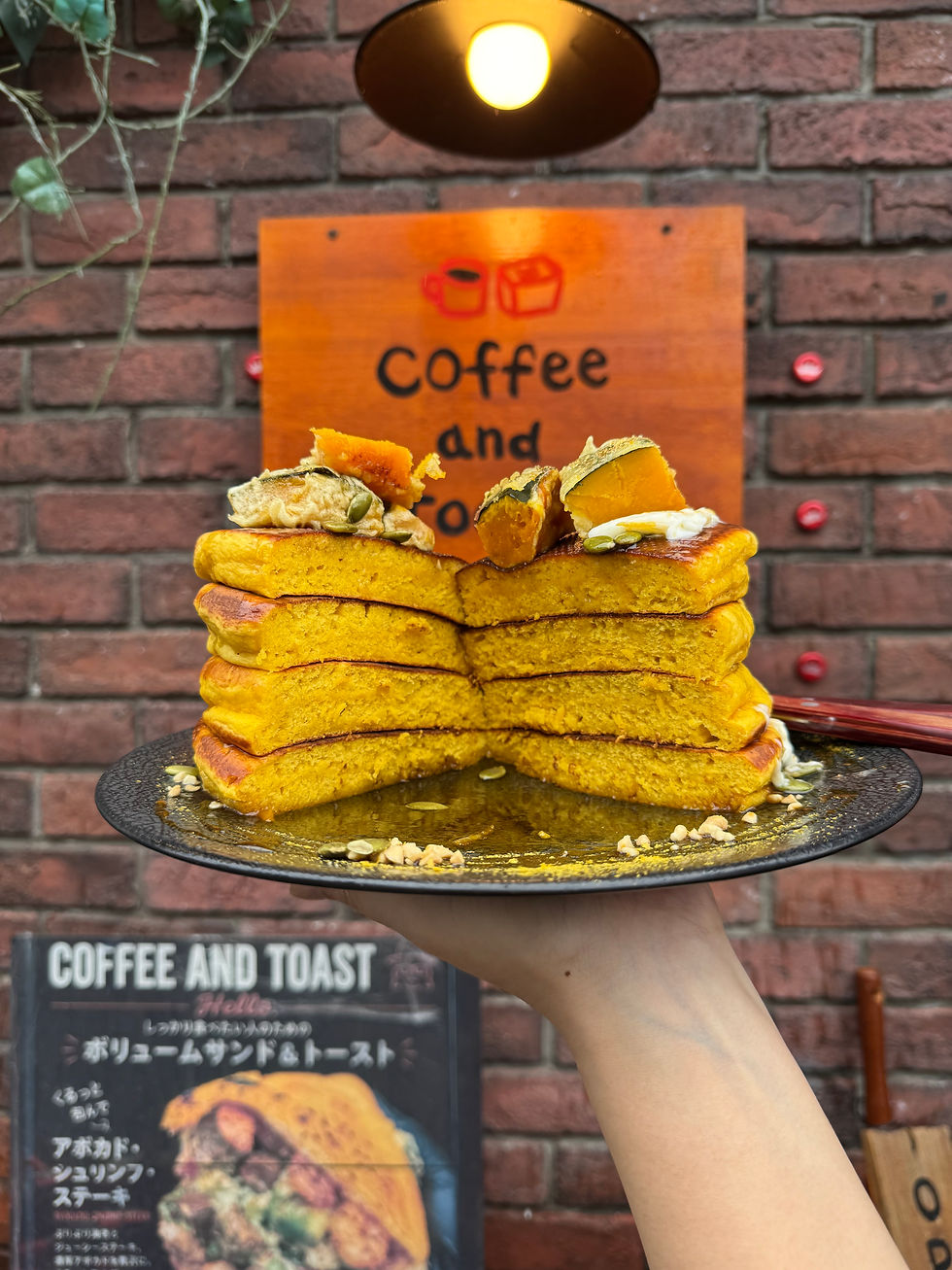 ”ホクホク”かぼちゃのホットケーキ