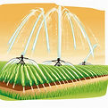 crop irrigation sprinklers for farming clipart.jpg