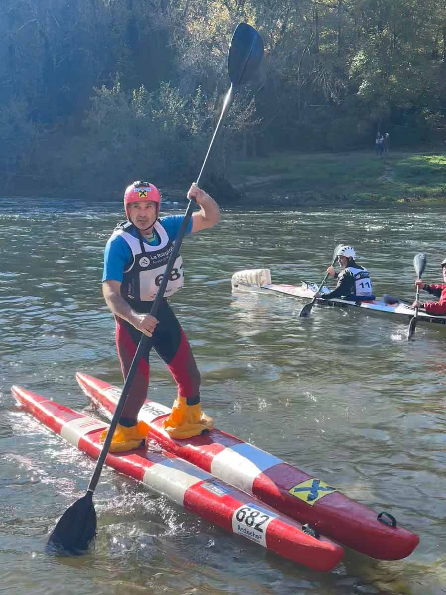 Am Start des 34 km Marathons