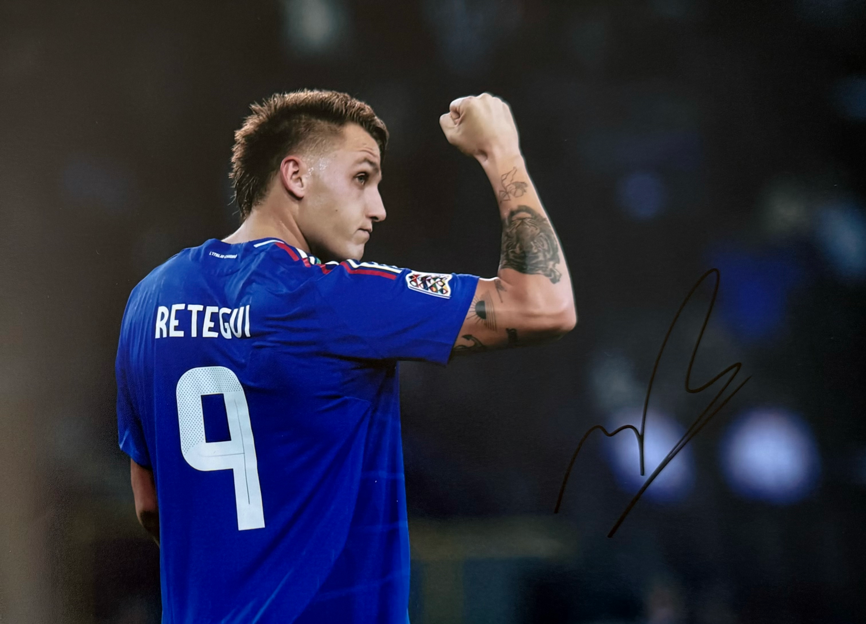Mateo Retegui Signed Italy A4 Photo (2)