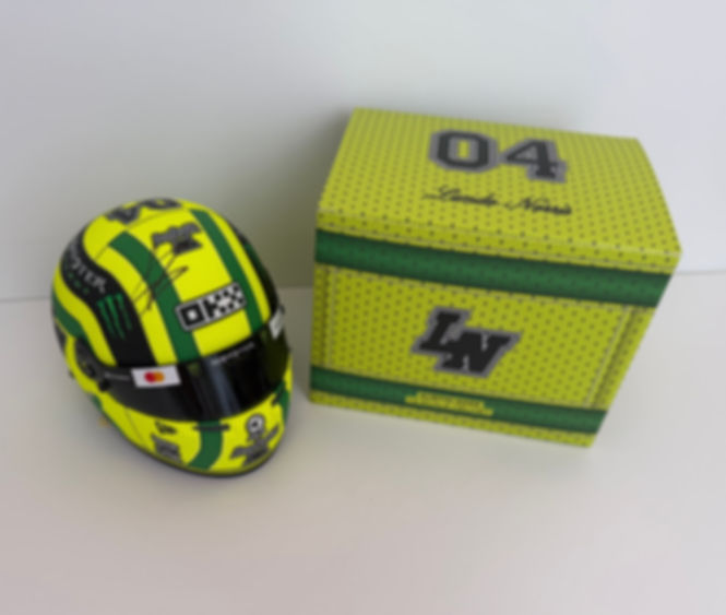 Lando Norris Signed 2025 1:2 McLaren Helmet