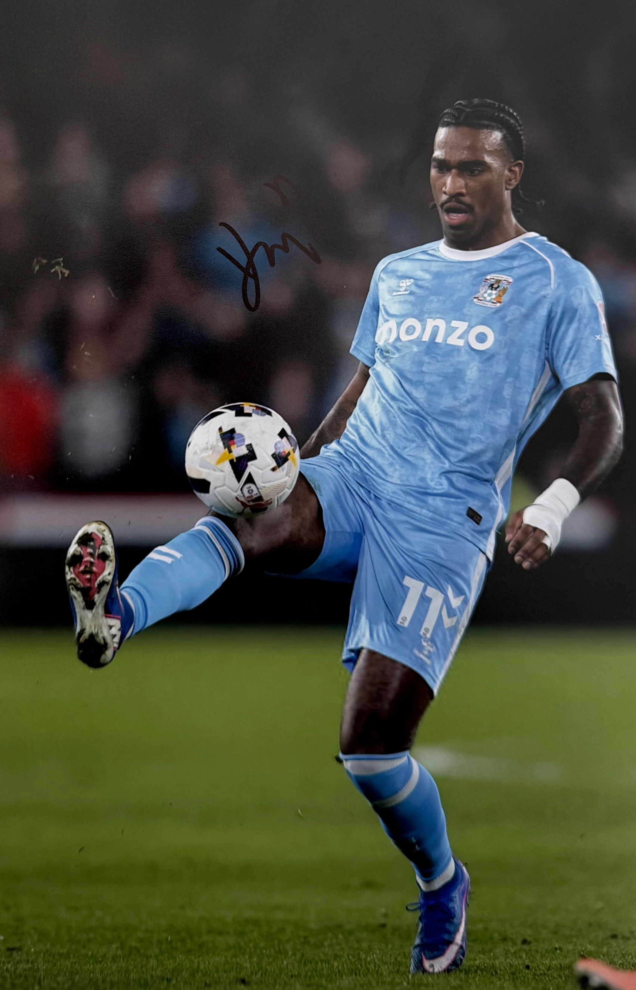 Haji Wright Signed Coventry City A4 Photo (2)