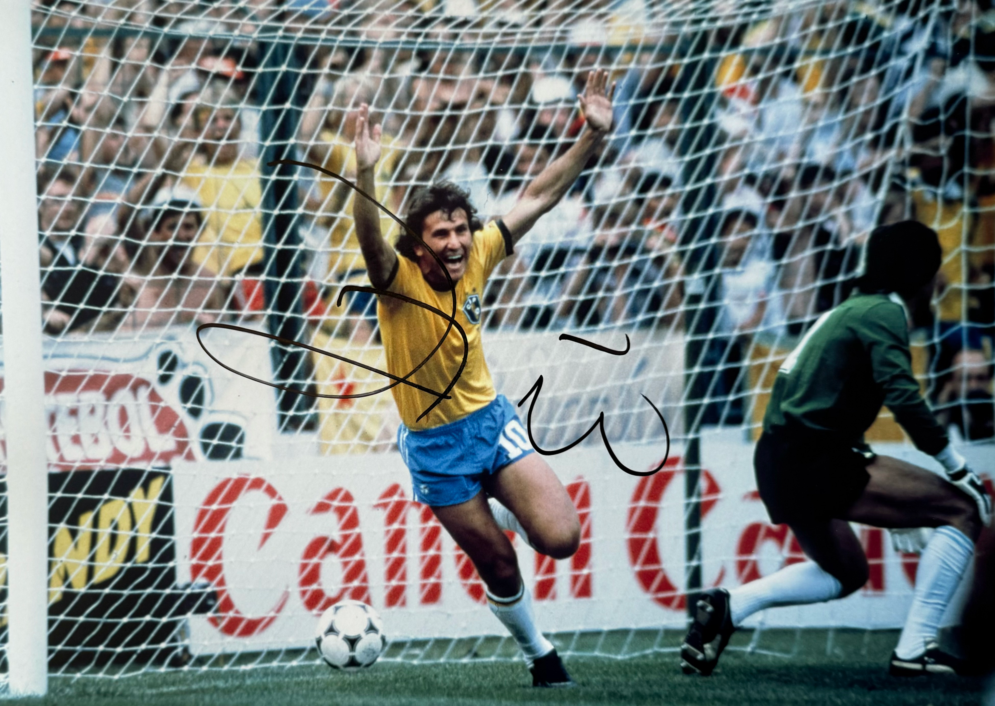 Zico Signed Brazil A4 Photo (3)