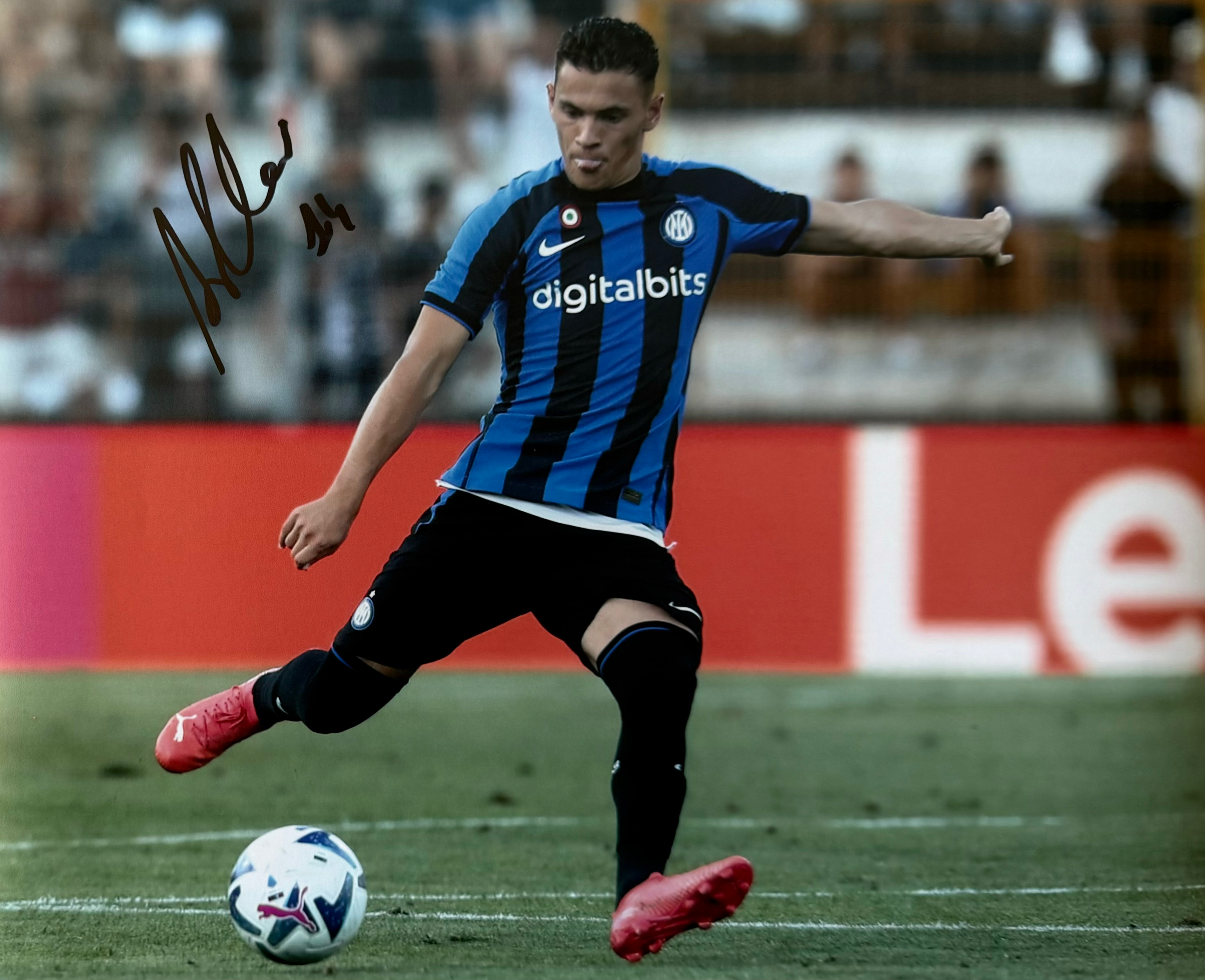 Kristjan Asllani Signed 10x8 Inter Milan Photo (2)