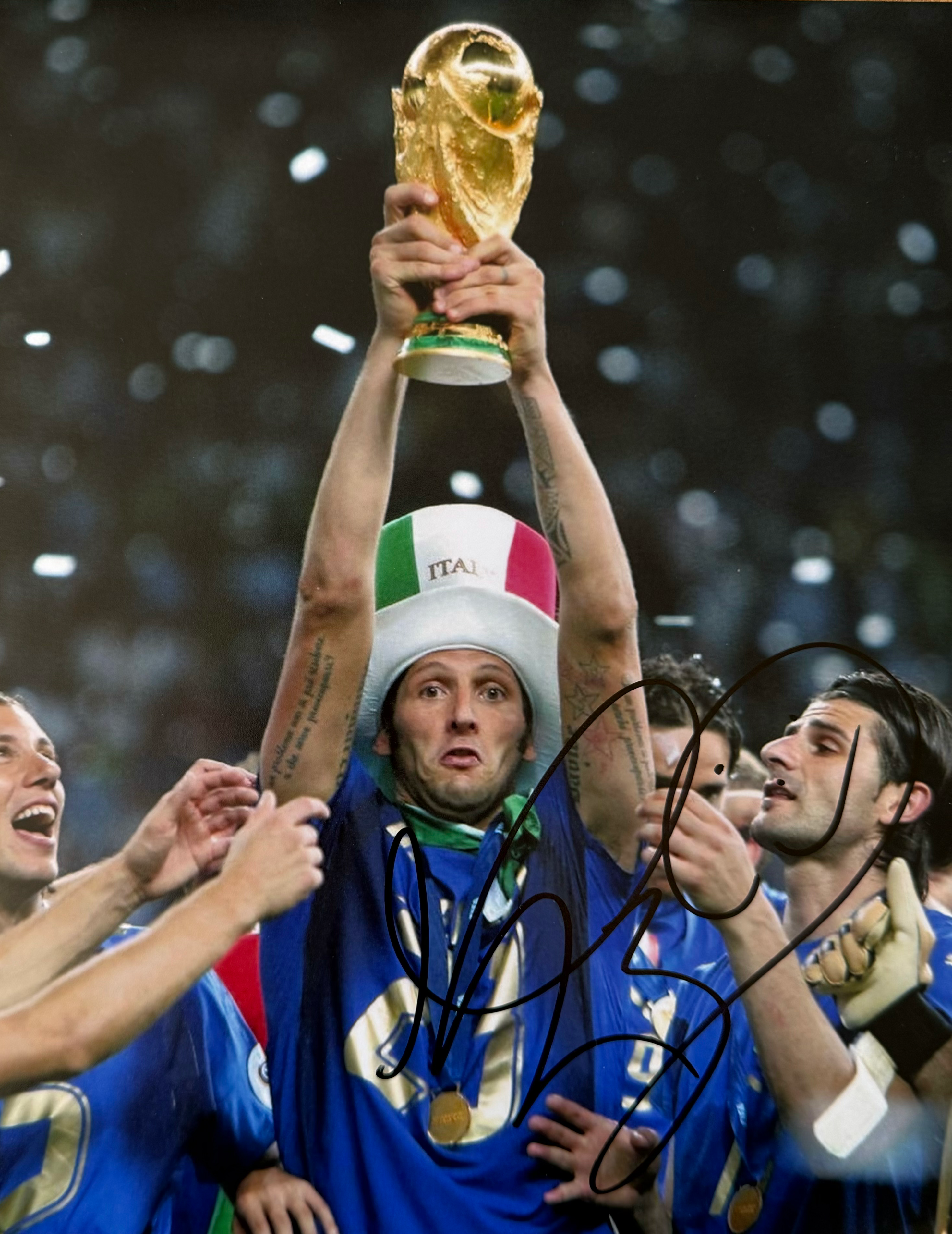 Marco Materazzi Signed Italy 10x8 Photo (5)