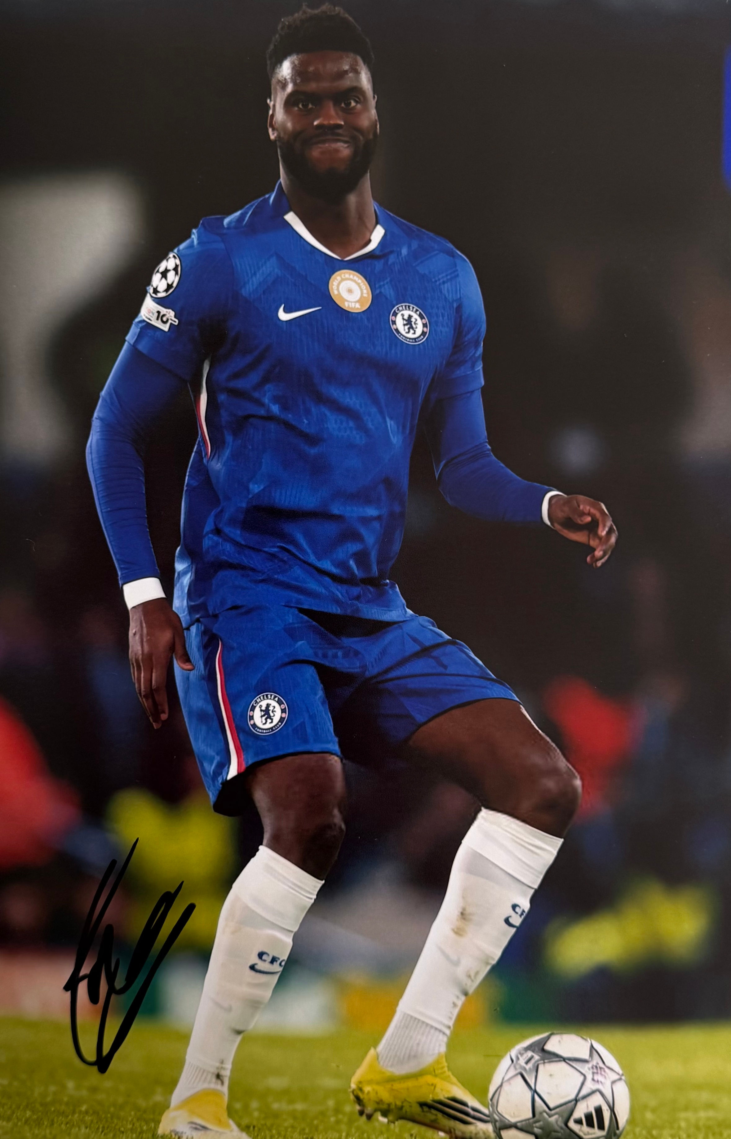 Benoît Badiashile Signed Chelsea A4 Photo (3)