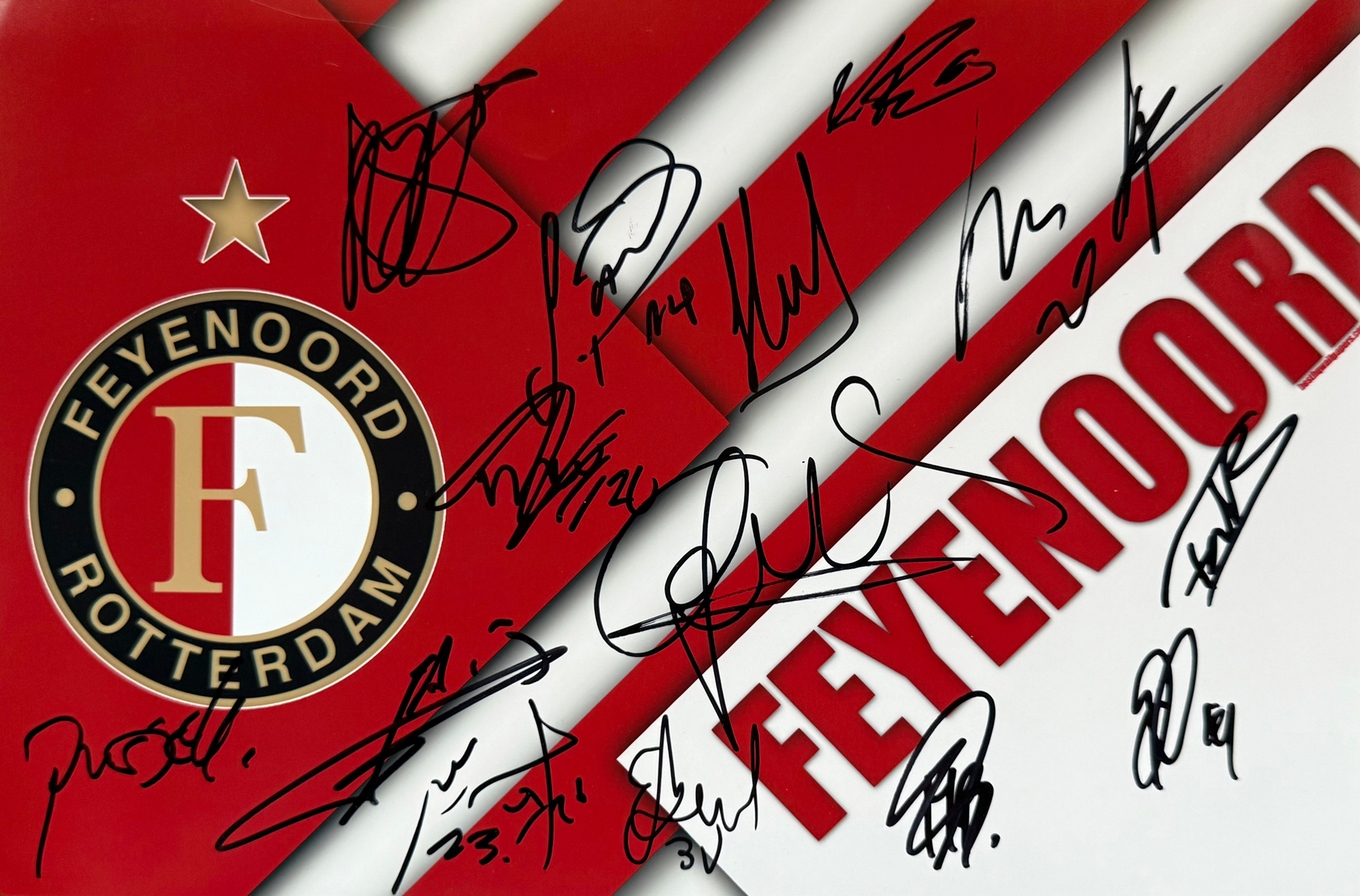 Feyenoord Signed A4 Photo By 2022/2023 Squad 