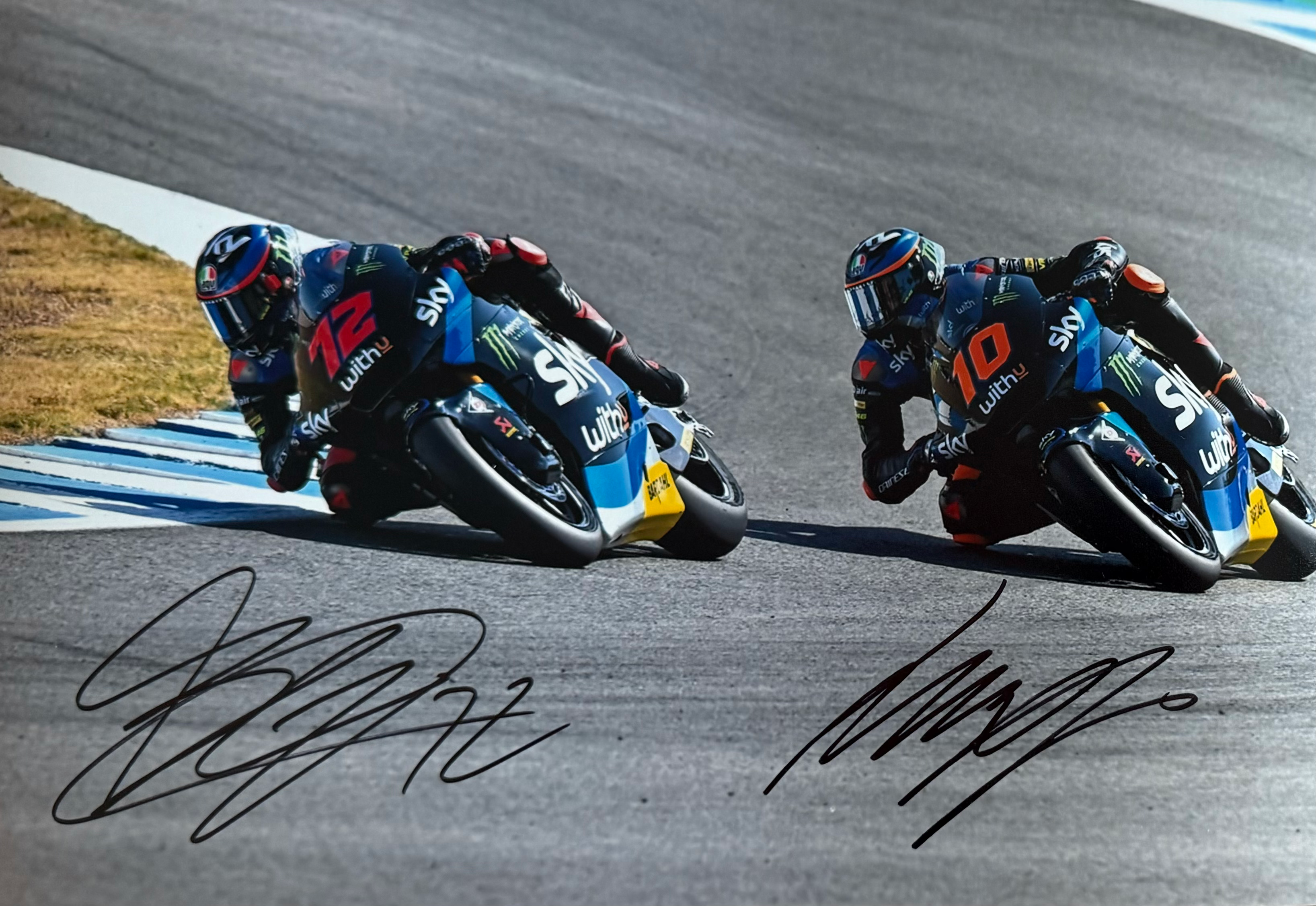 Marco Bezzecchi & Luca Marini Signed A4 MotoGP Photo (2)