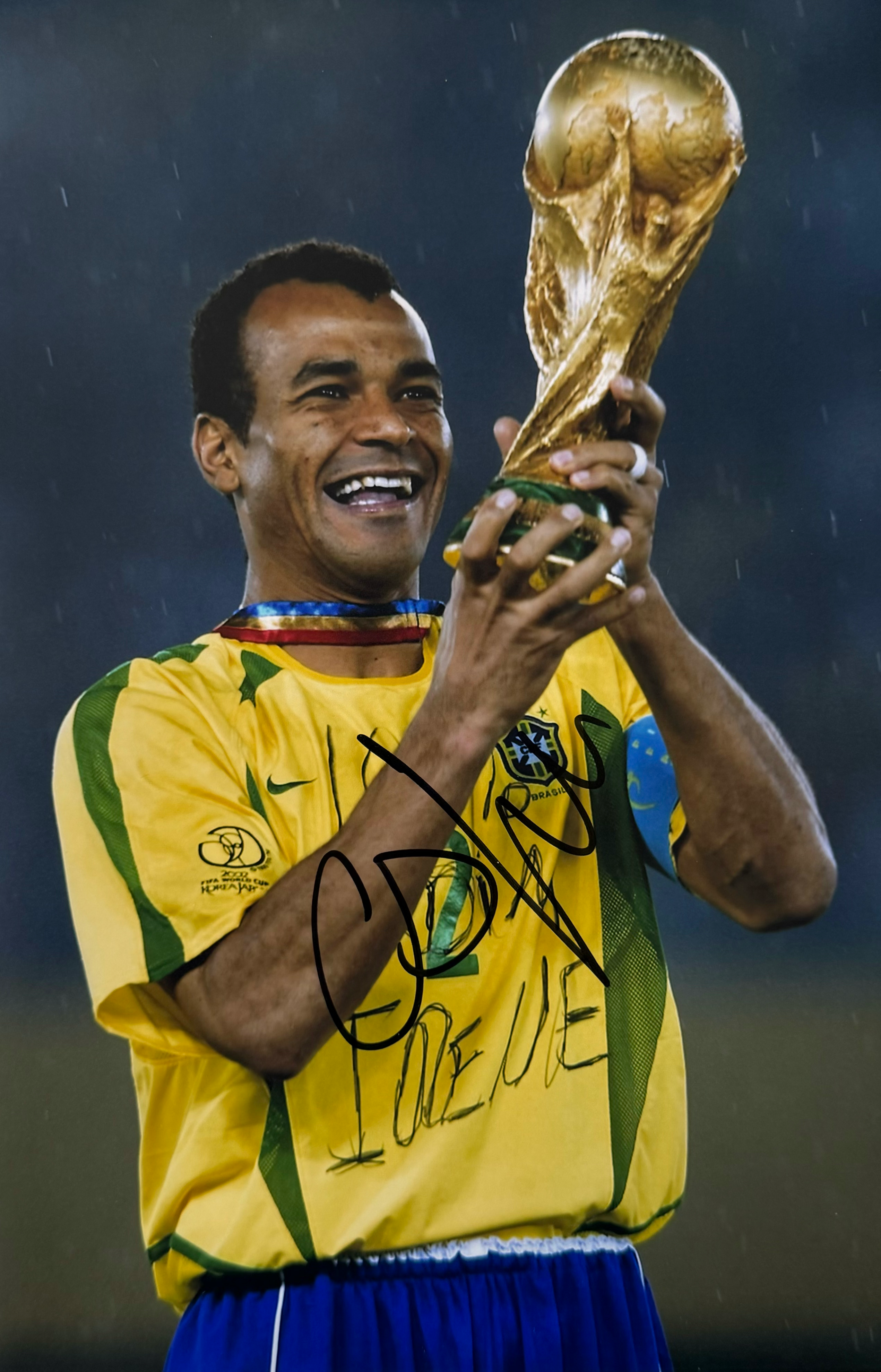 Cafu Signed Brazil A4 Photo (4)