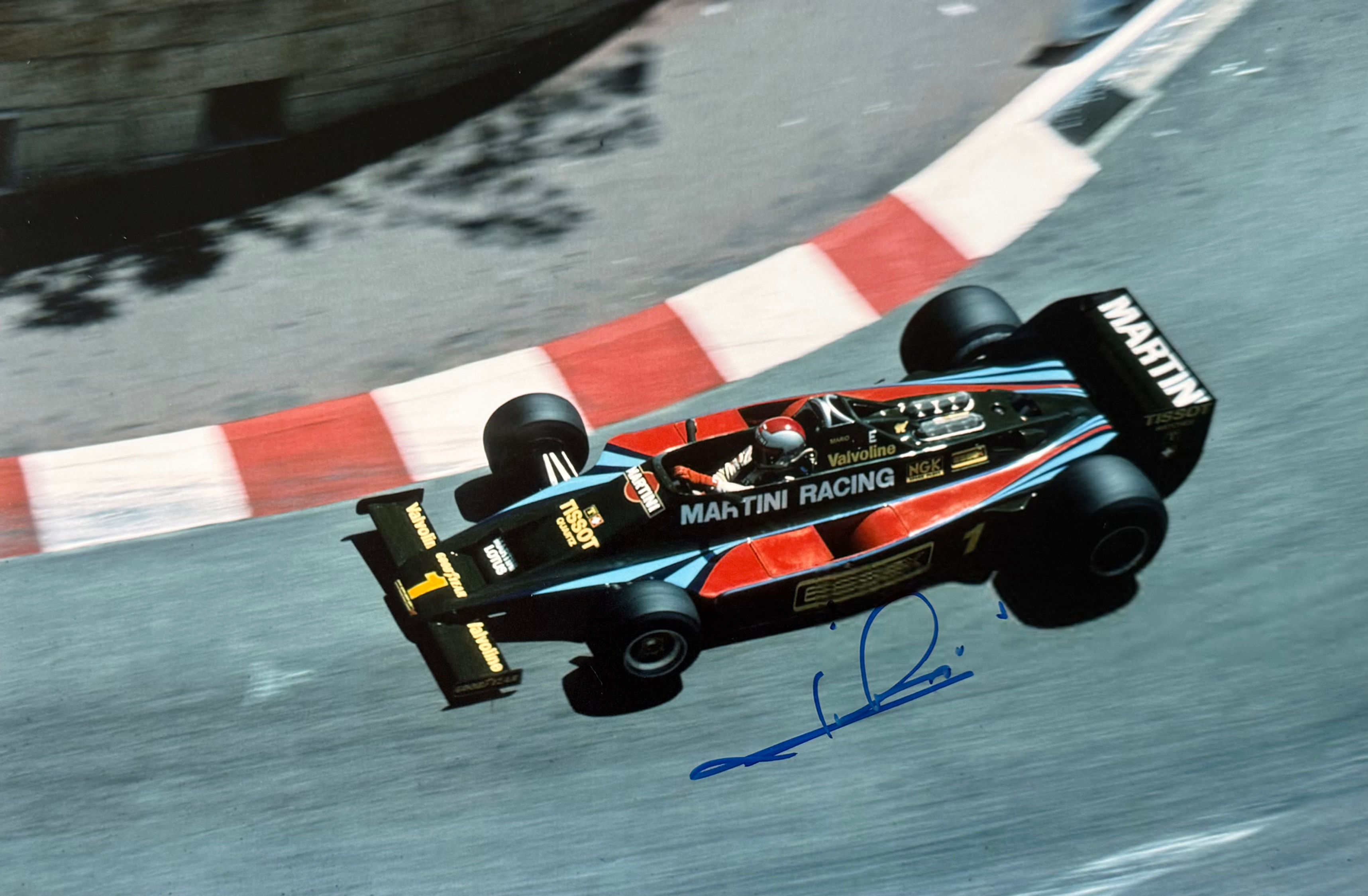 Mario Andretti Signed Formula One A4 Photo (6)