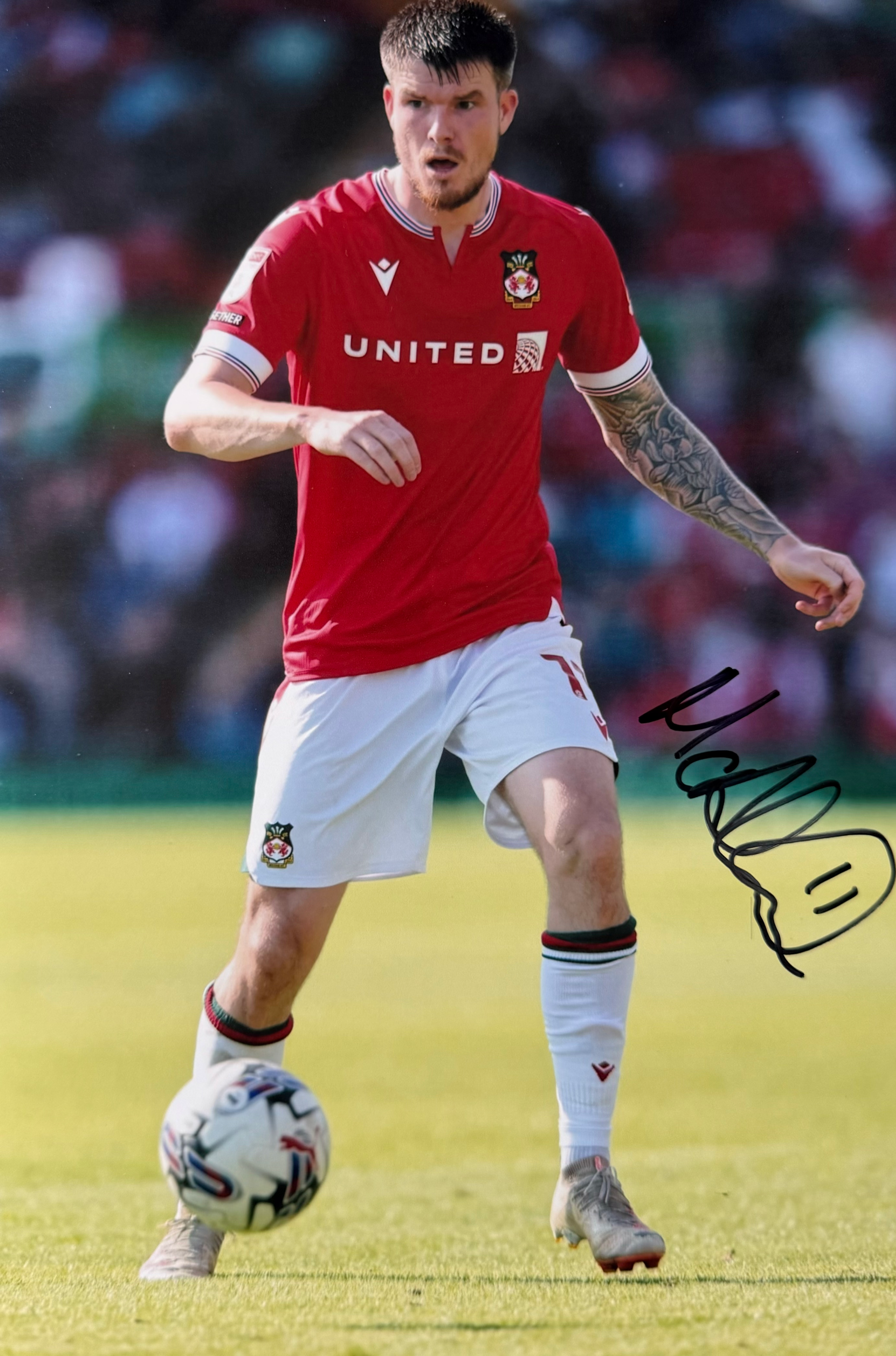 Liam McAlinden Signed Wrexham A.F.C. A4 Photo