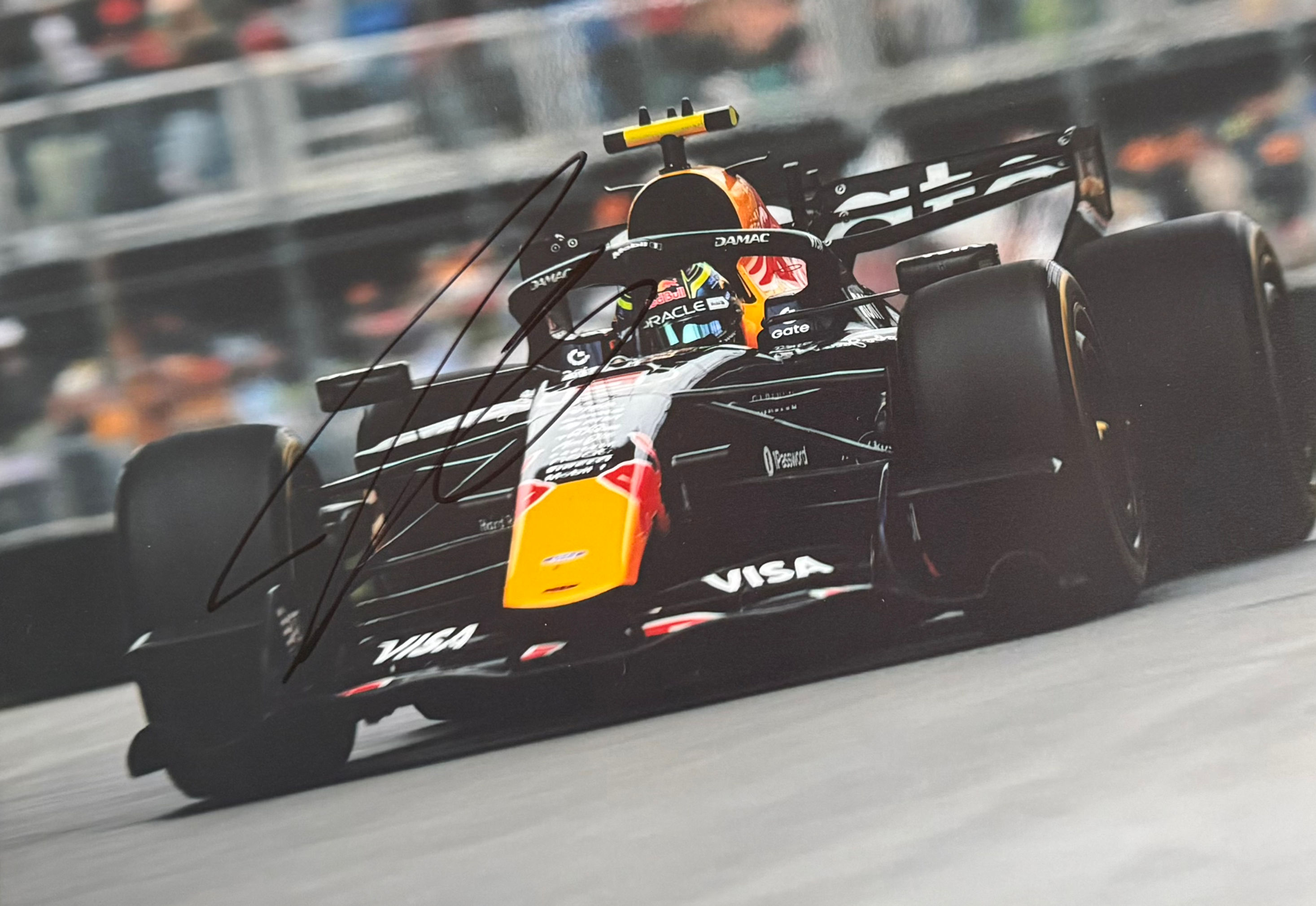 Isack Hadjar Signed Red Bull Formula One A4 Photo