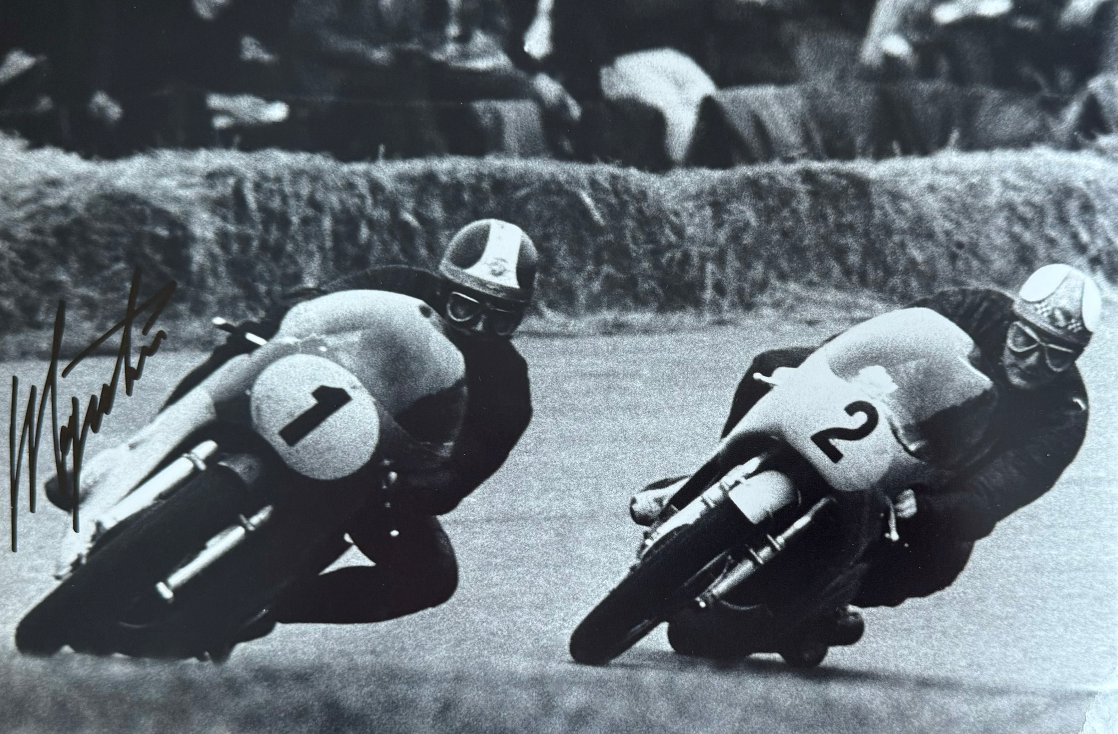 Giacomo Agostini Signed A4 MotoGP Photo