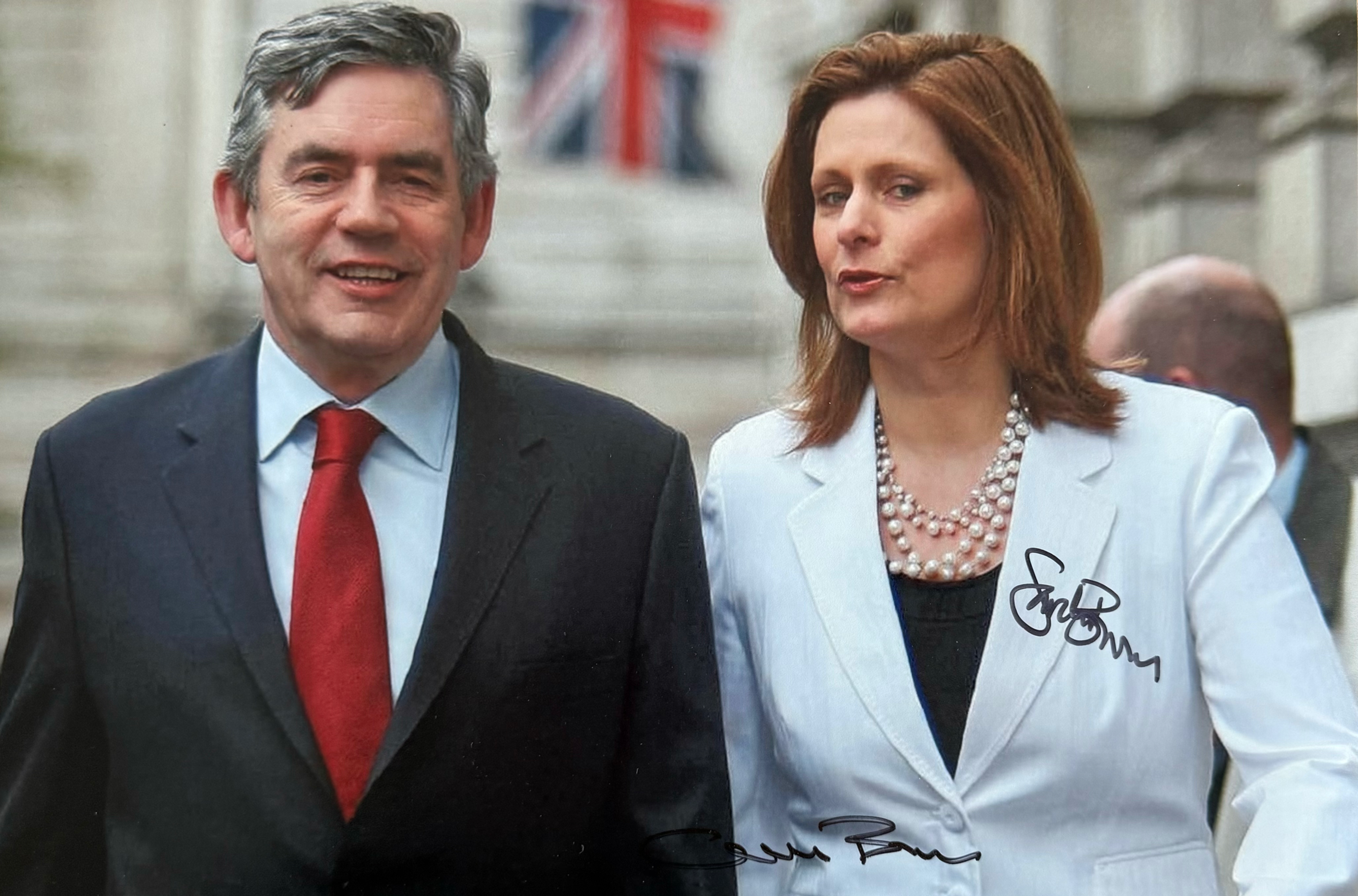 Gordon & Sarah Brown Signed A4 Photo 