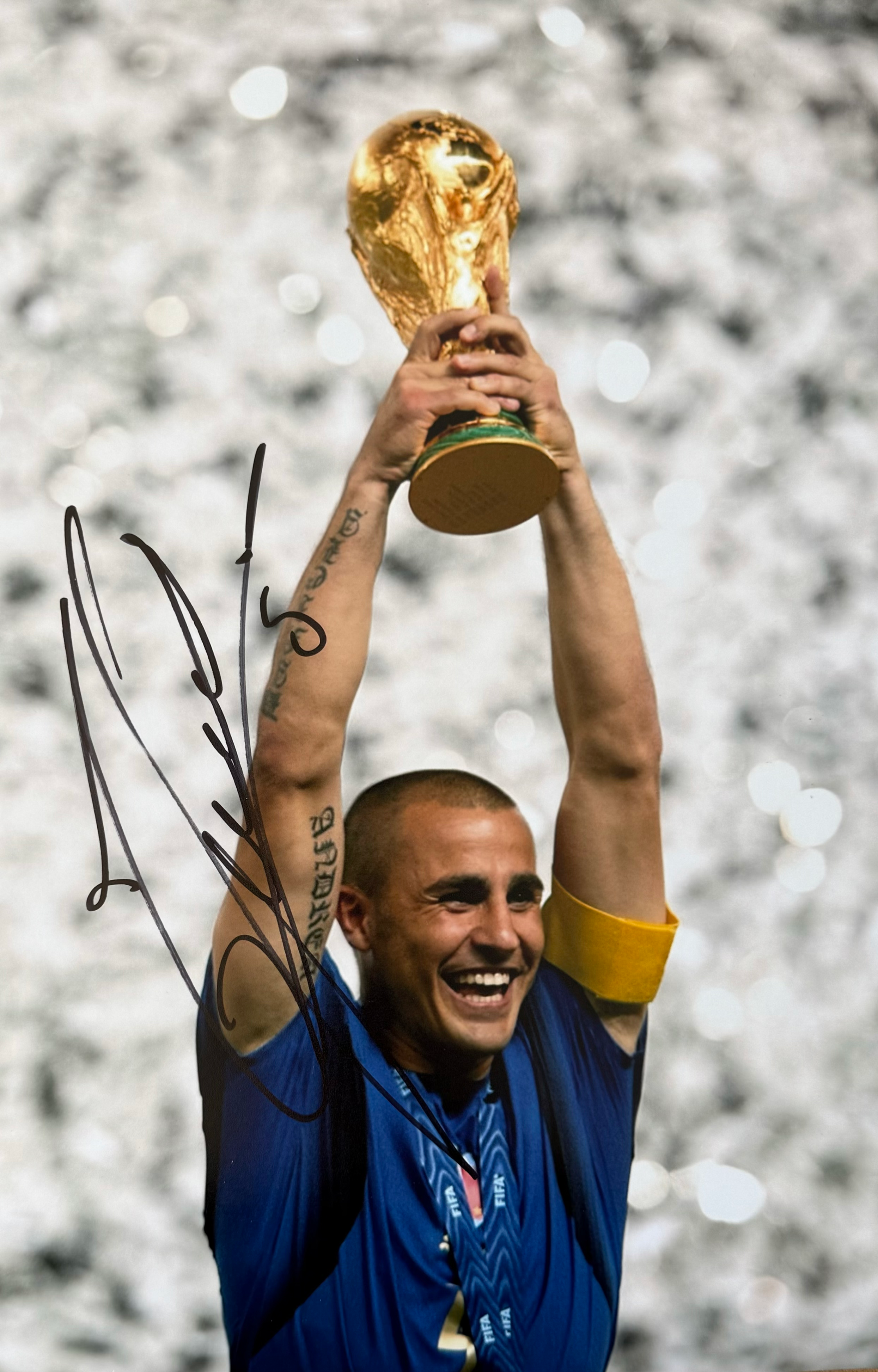 Fabio Cannavaro Signed Italy A4 Photo
