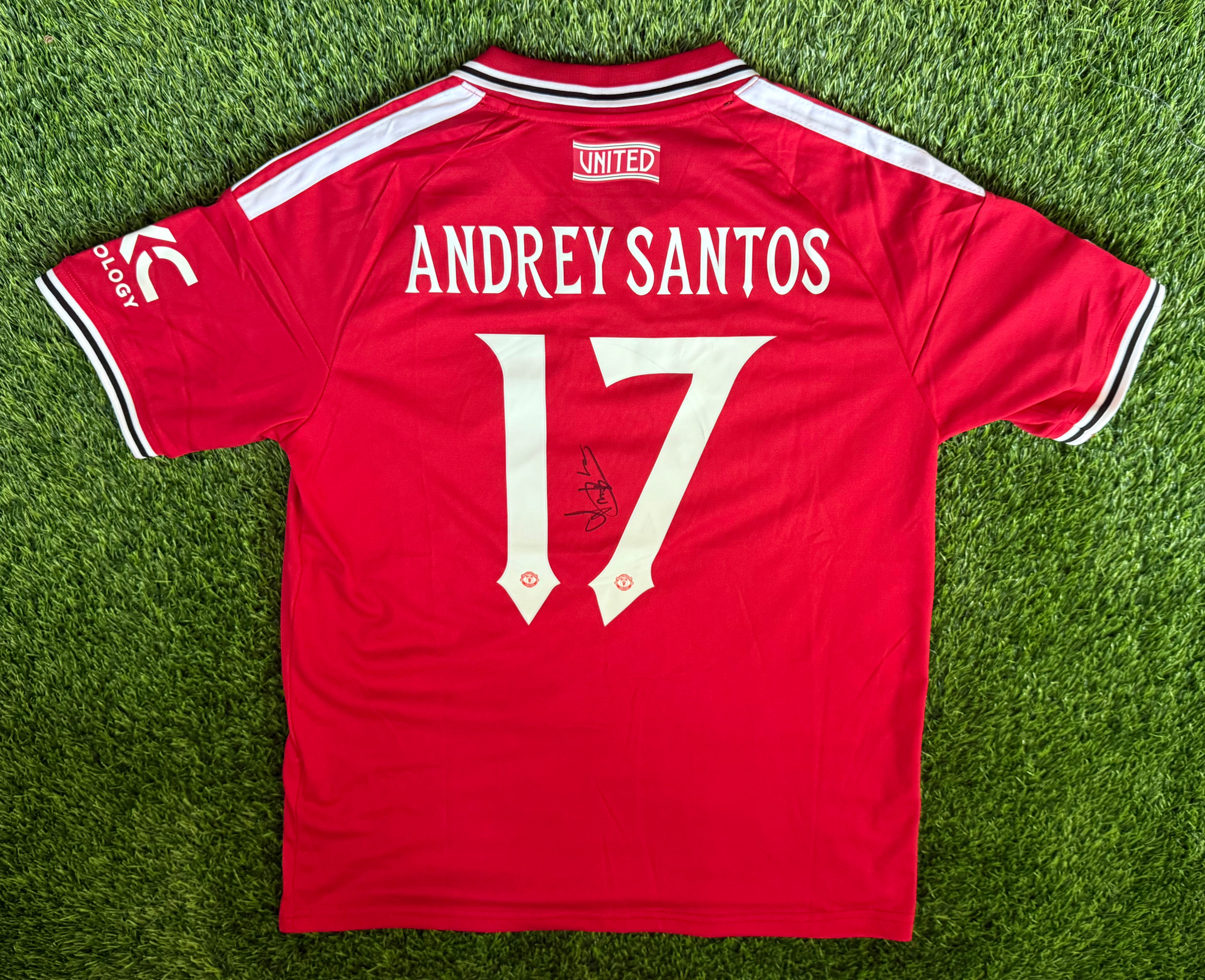 Andrey Santos Signed Manchester United 2026/2027 Home Shirt 