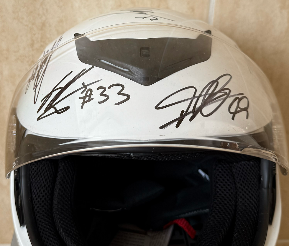 Thumbnail: Full Scale Helmet Signed By MotoGP Riders Inc Lorenzo + Quartararo