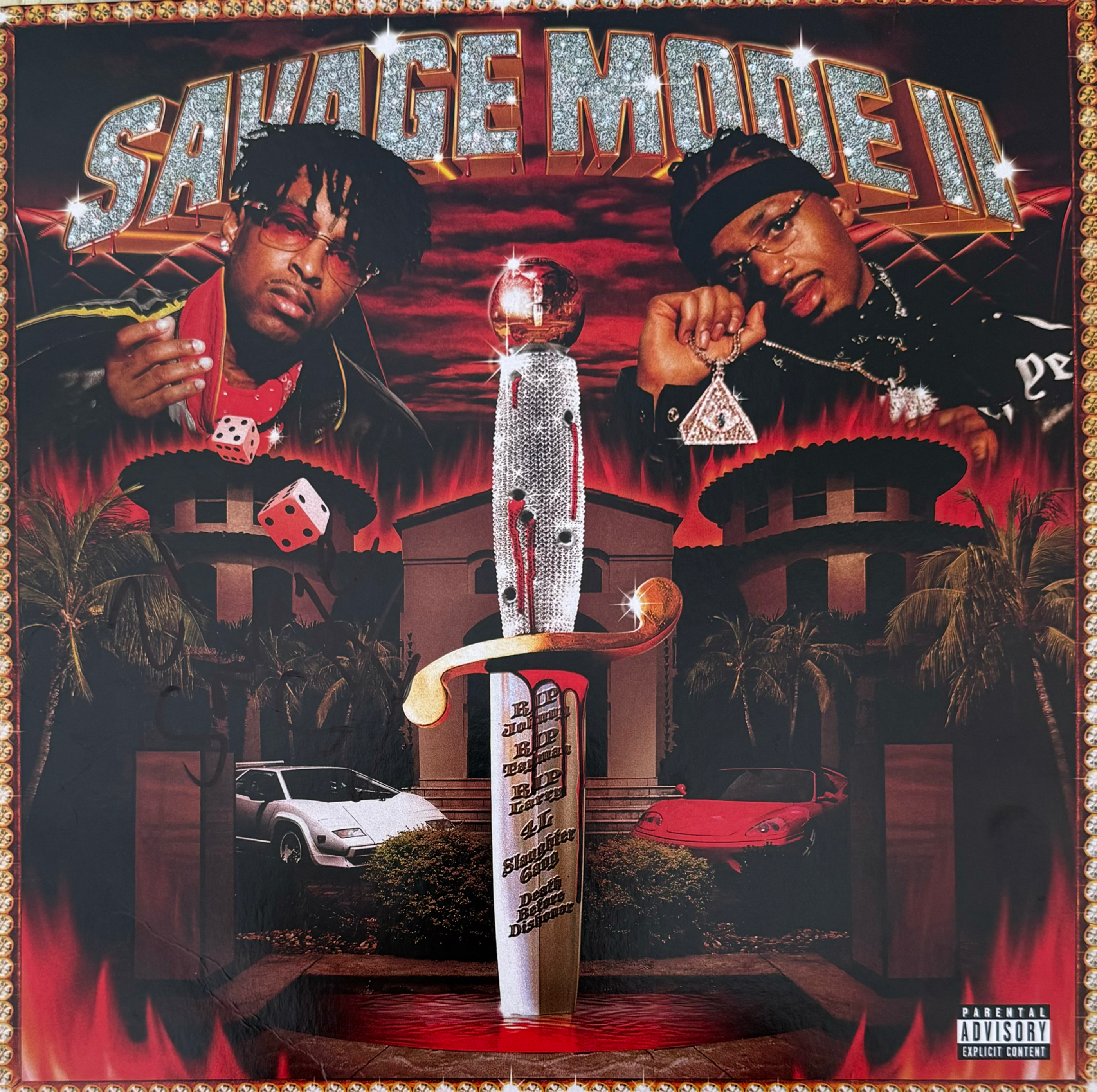 21 Savage Signed 12’ Savage Mode II Vinyl Cover
