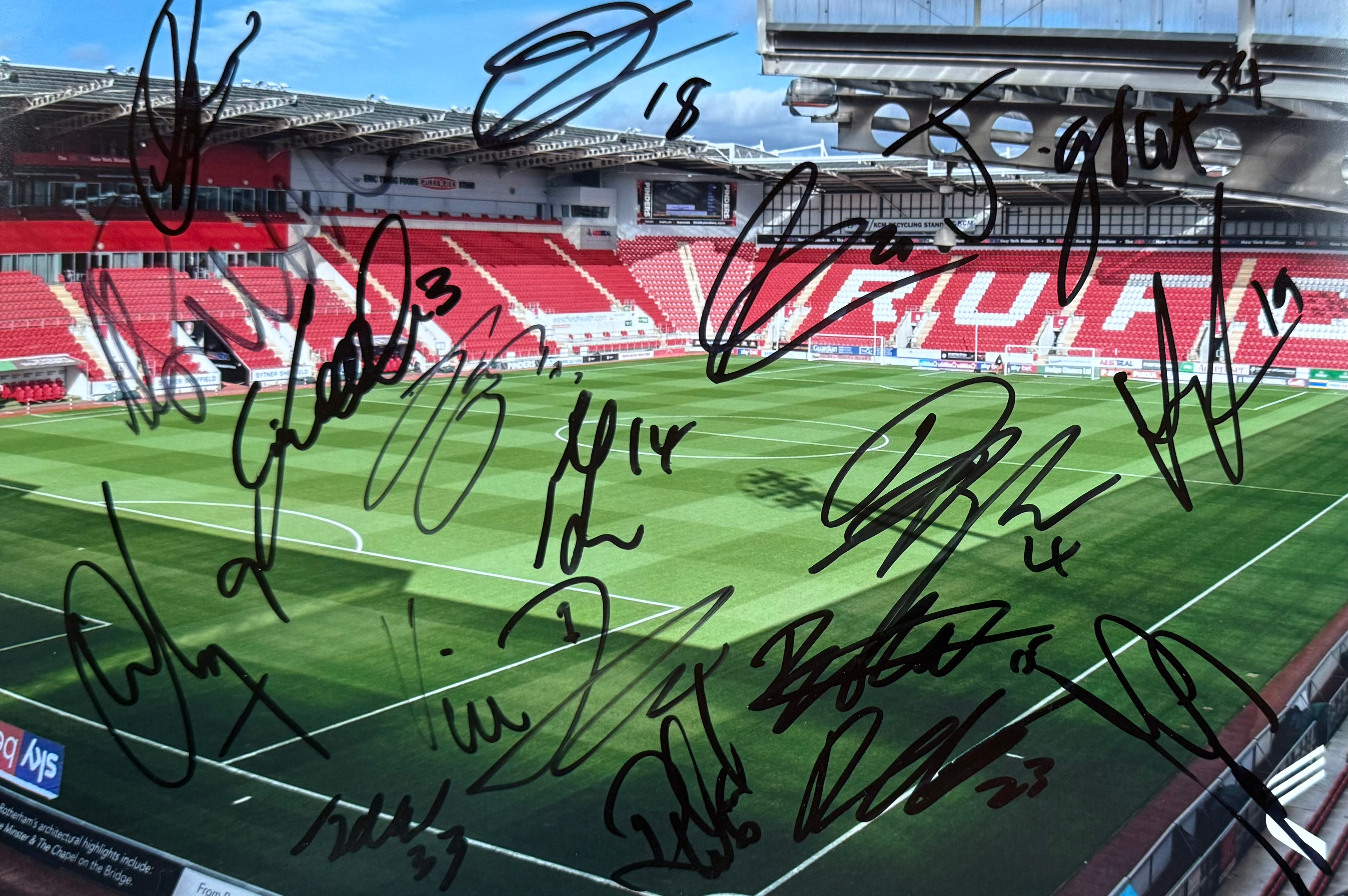Rotherham United Signed A4 Photo By 2021/2022 Squad (4)