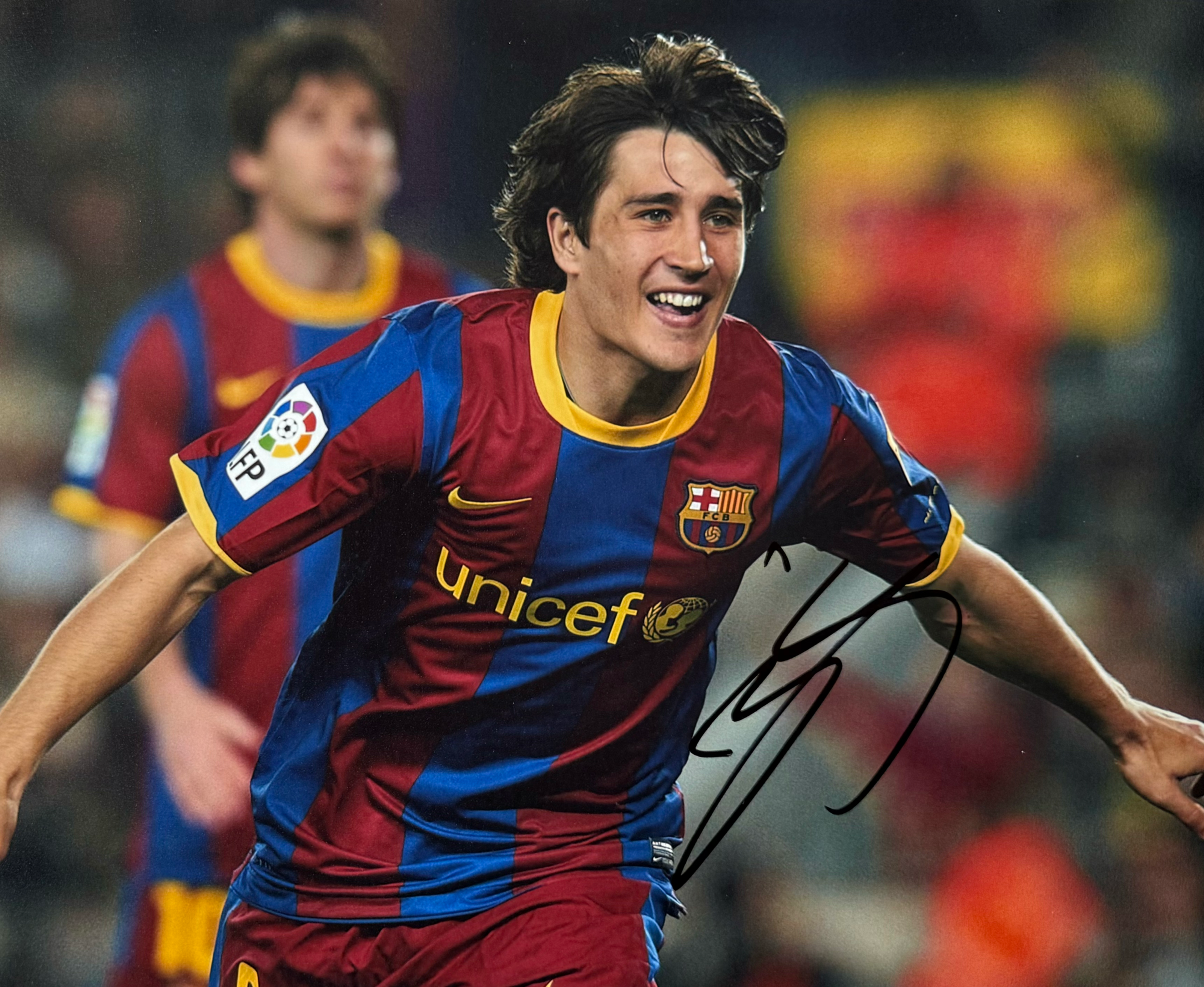 Bojan Krkić Signed Barcelona 10x8 Photo (2)