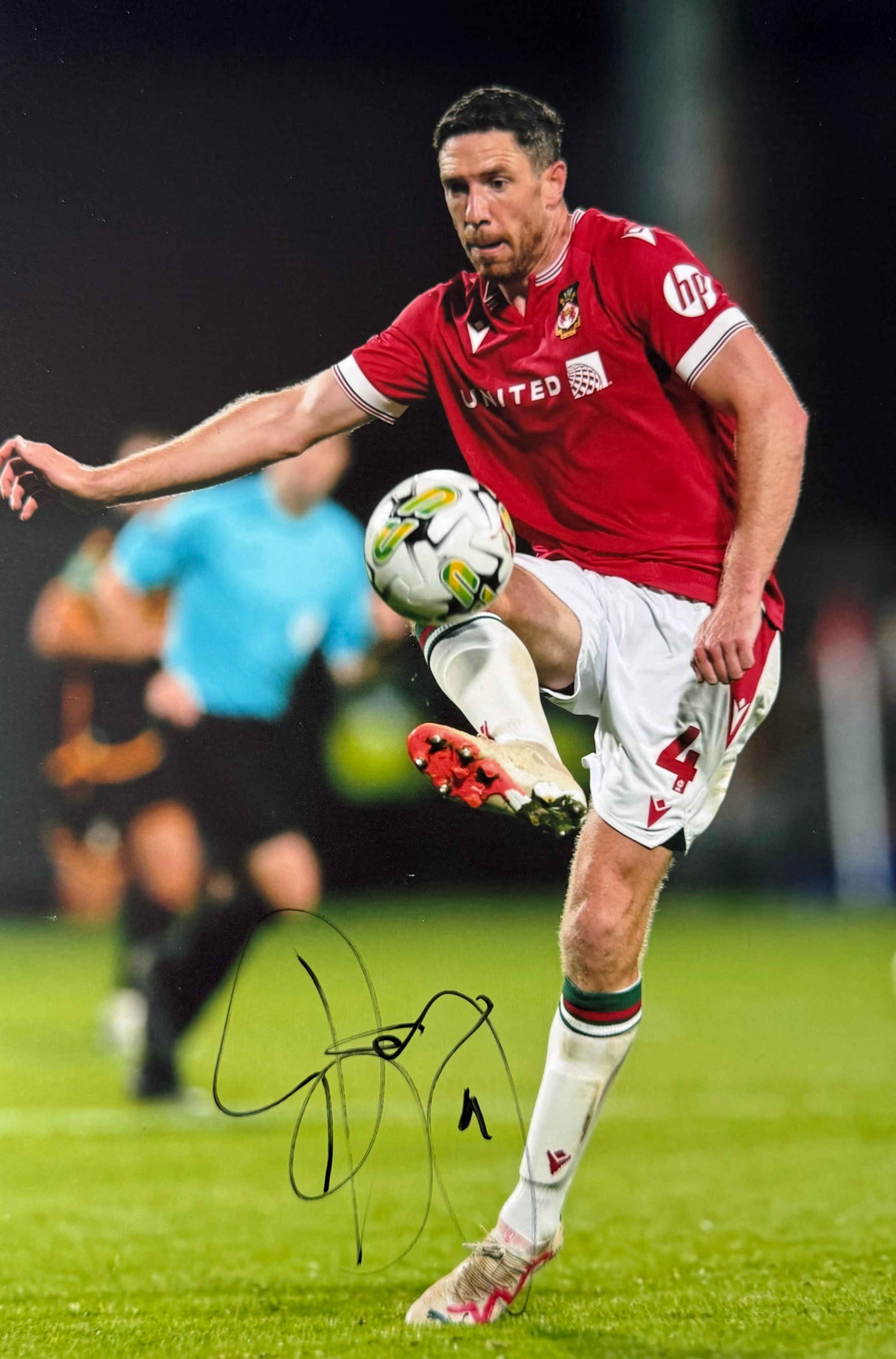 Ben Tozer Signed Wrexham A.F.C. A4 Photo