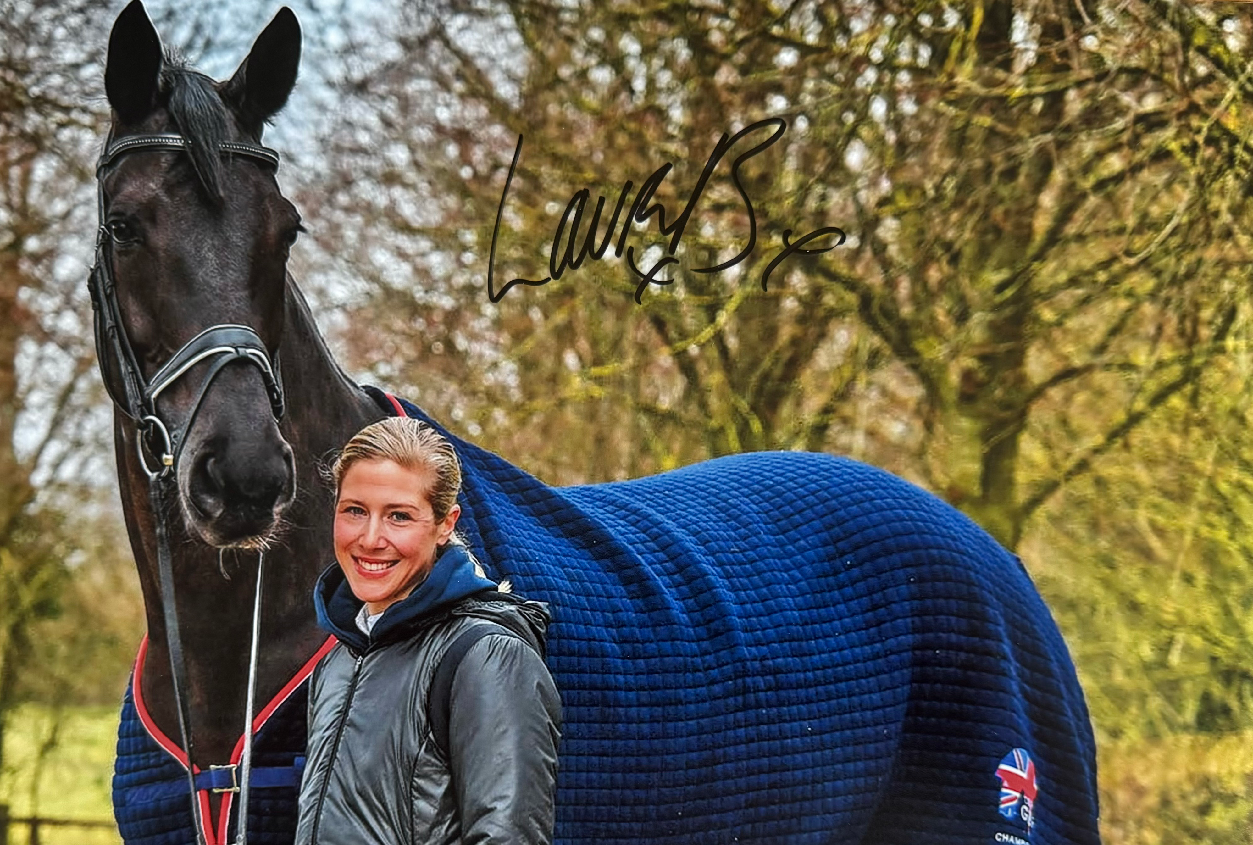 Laura Tomlinson Signed A4 Equestrian Photo (3)