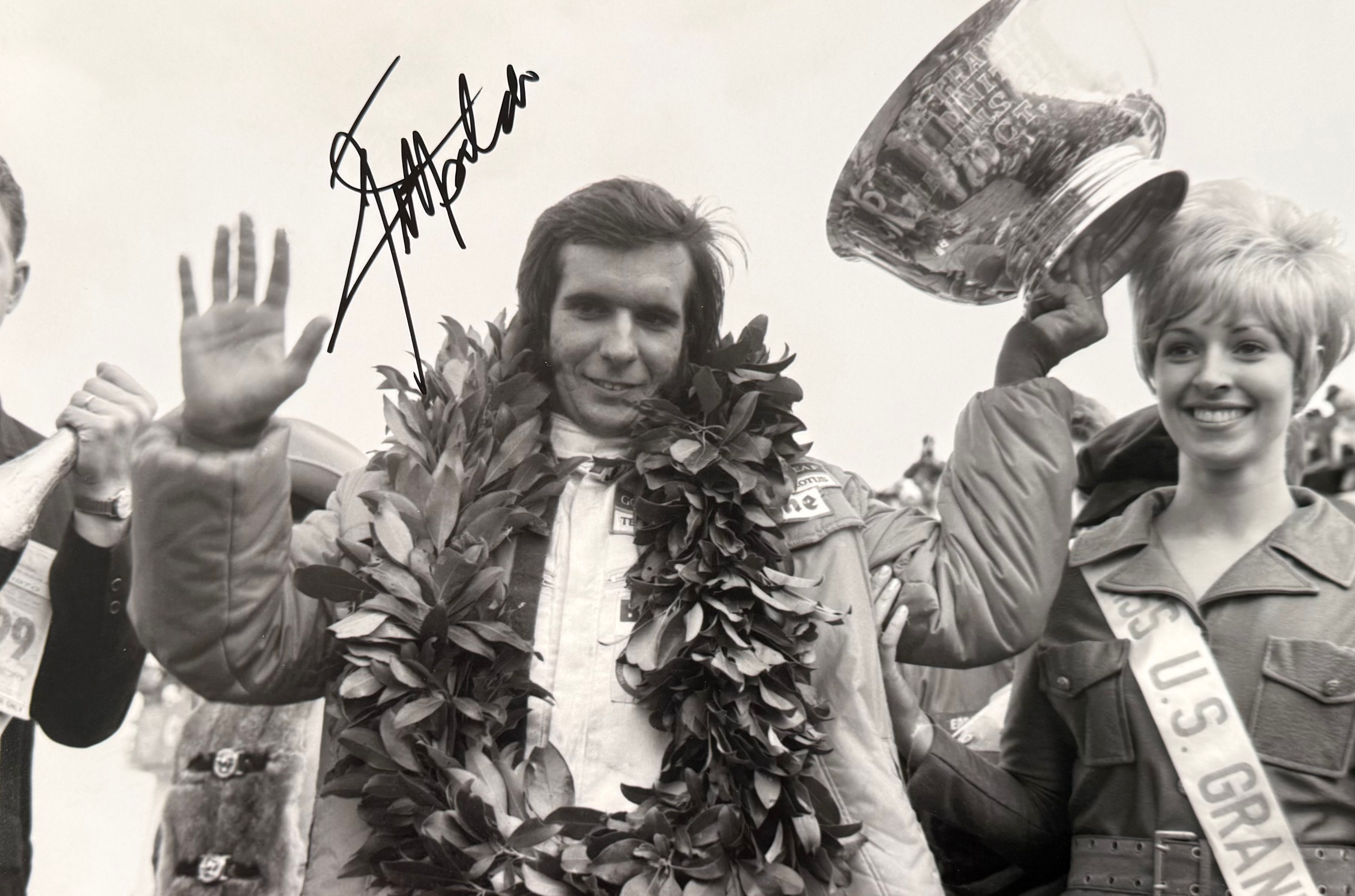 Emerson Fittipaldi Signed Formula One A4 Photo