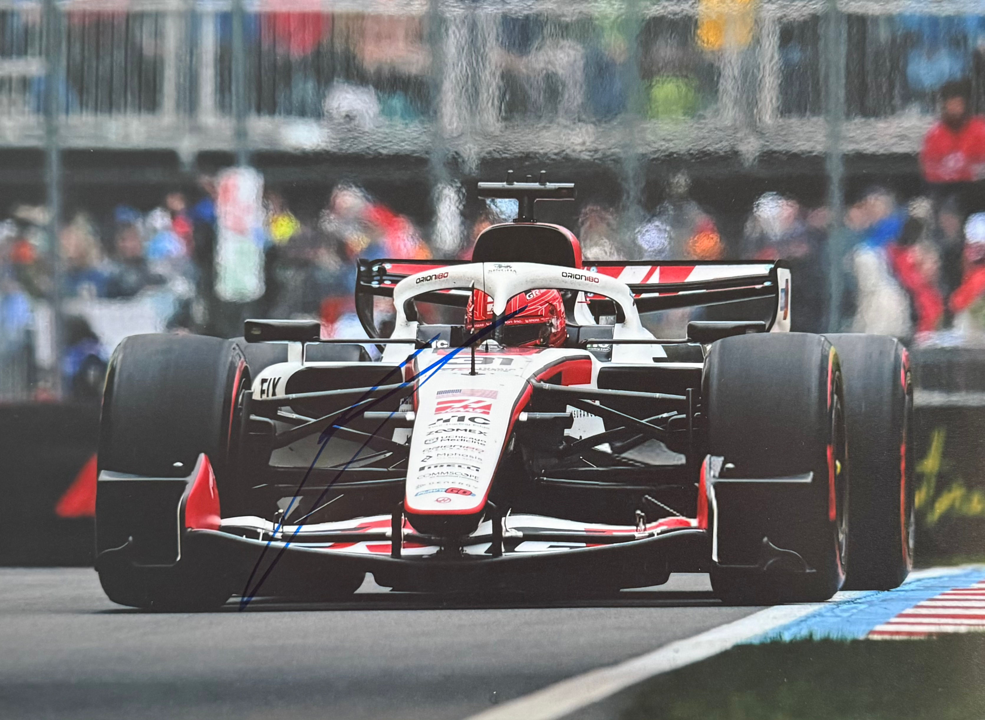 Esteban Ocon Signed Haas Formula One A4 Photo
