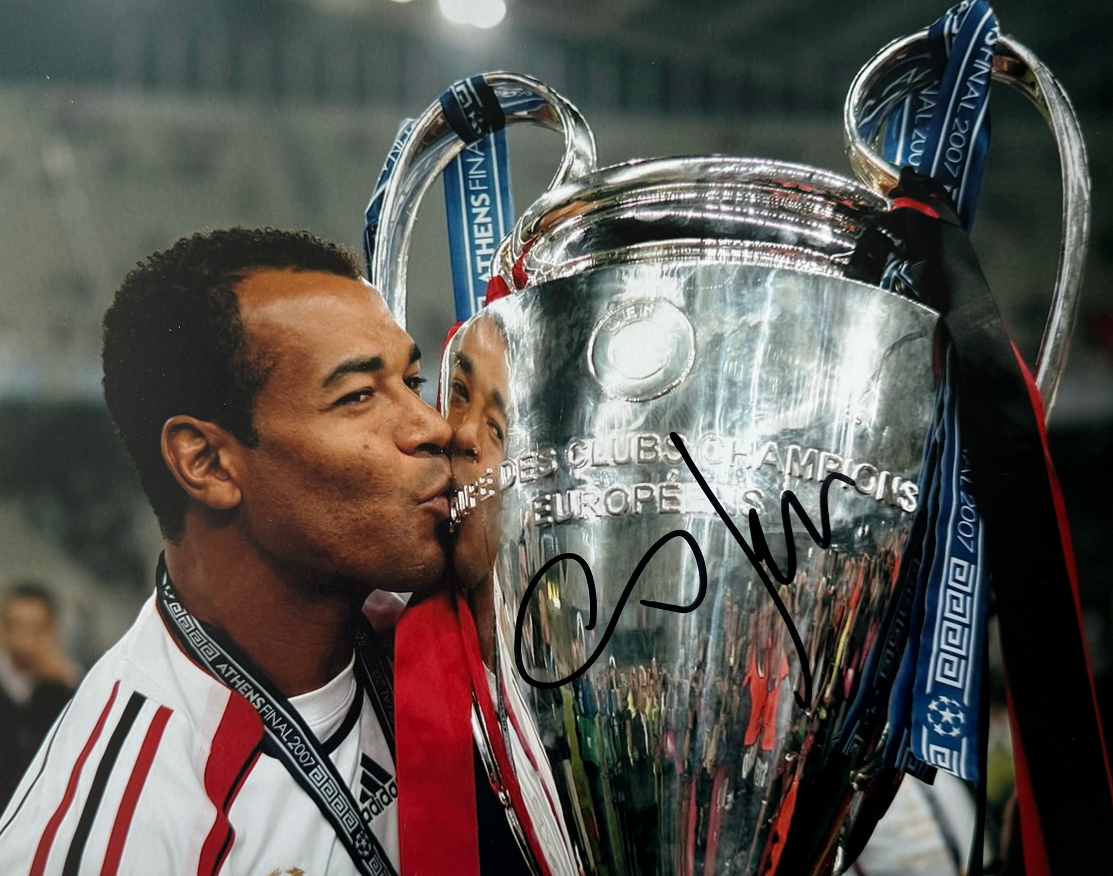 Cafu Signed AC Milan 10x8 Photo (2)