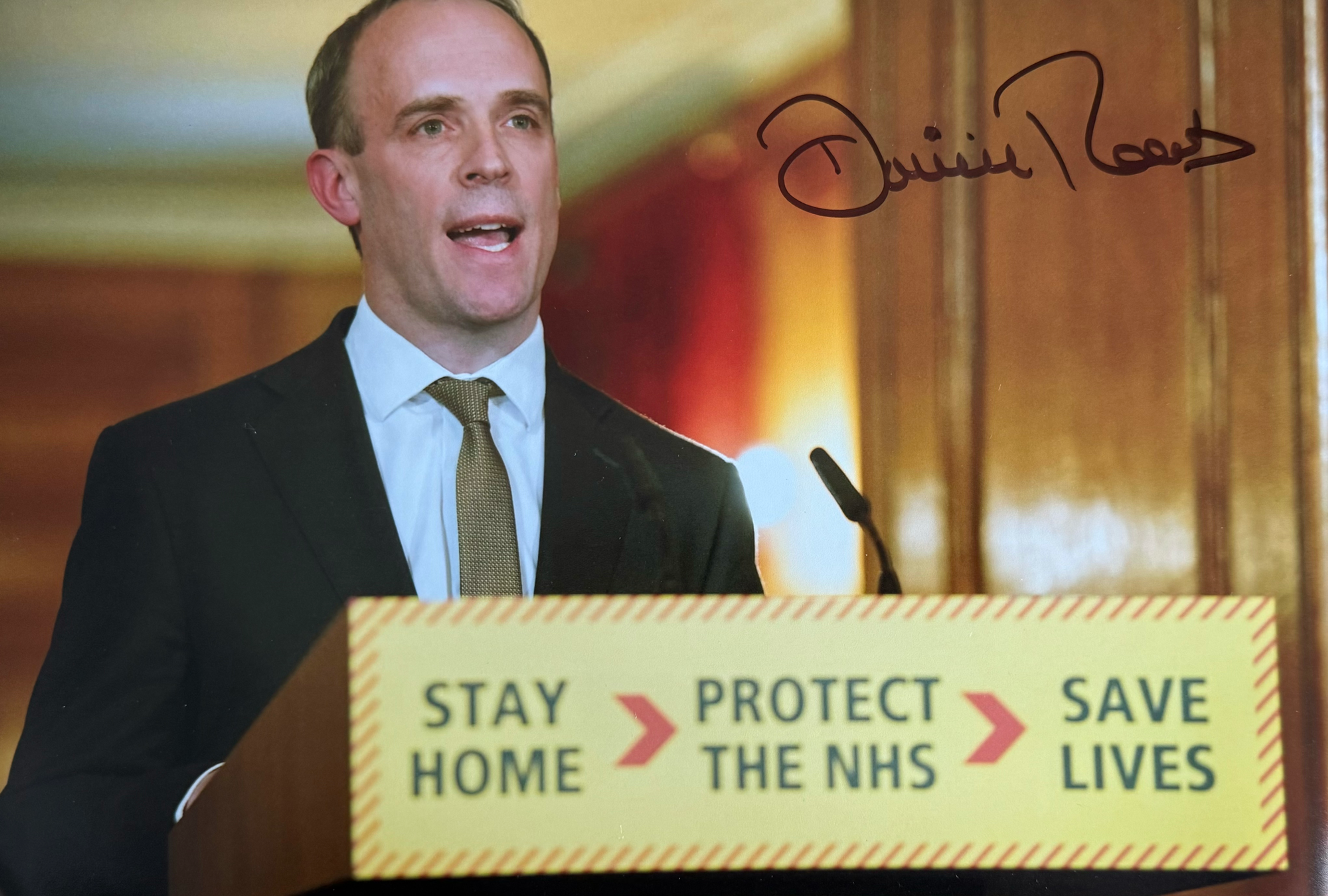 Dominic Raab Signed A4 Photo (5)