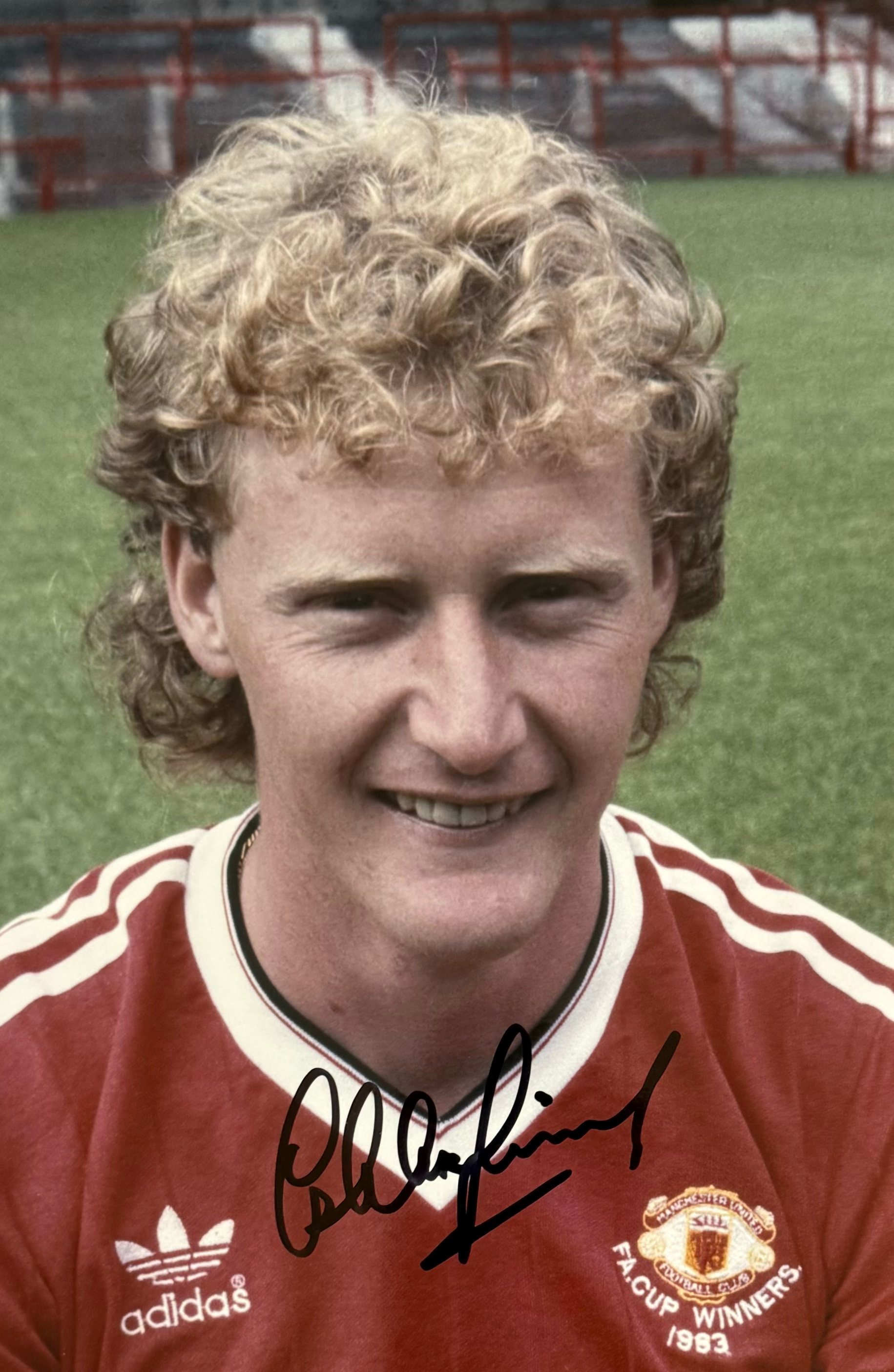 Ashley Grimes Signed A4 Manchester United Photo