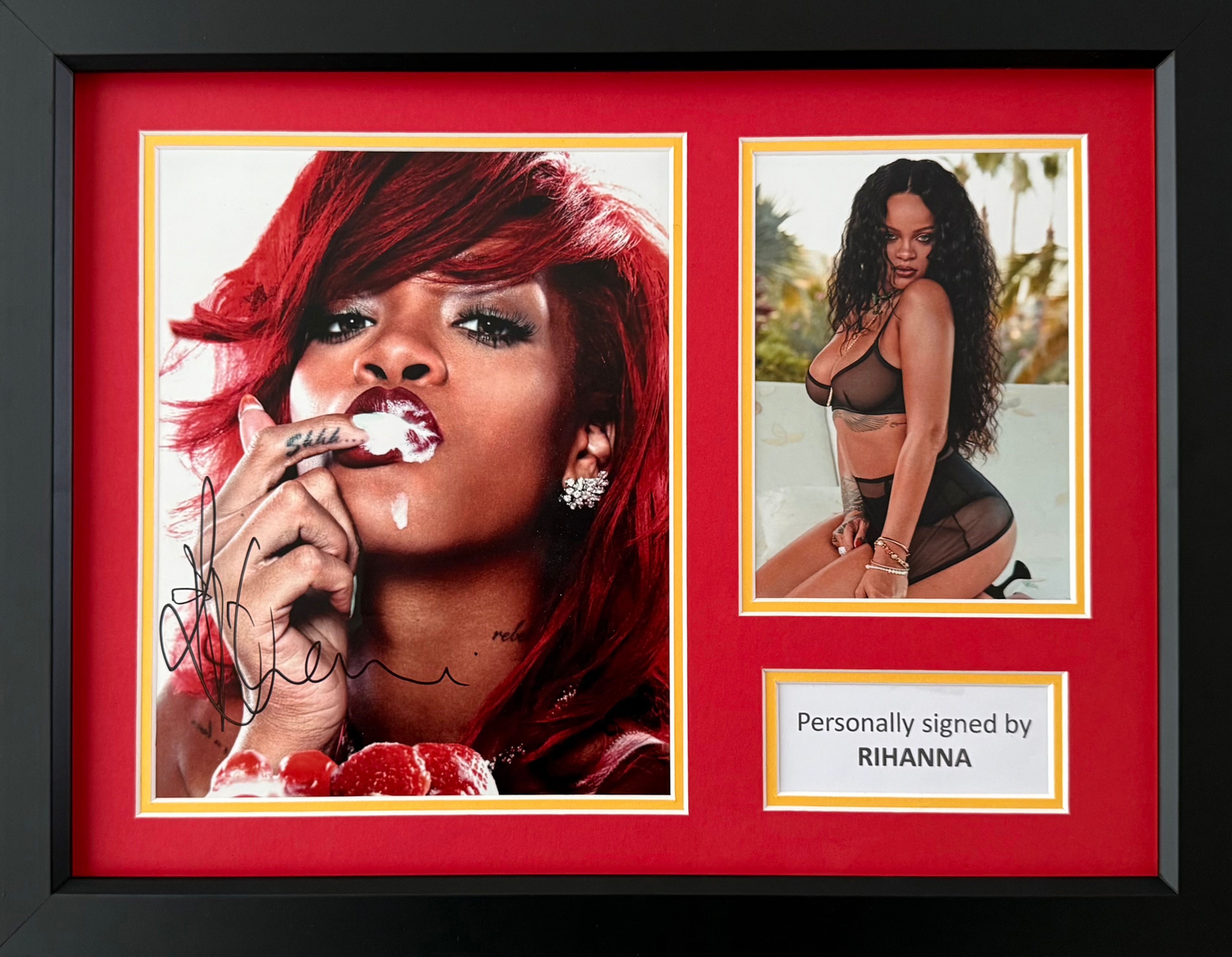 Rihanna Signed Photo In A3 Frame Display
