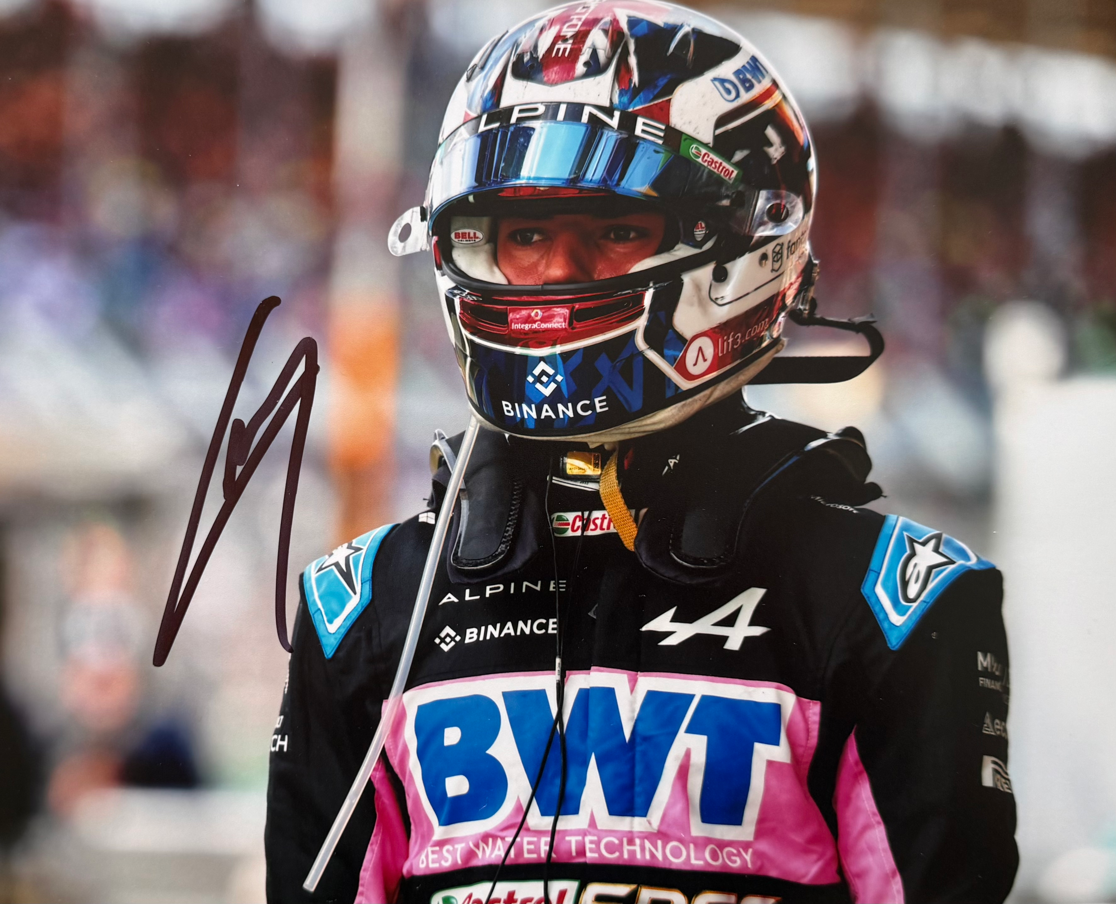 Pierre Gasly Signed Alpine Formula One 10x8 Photo