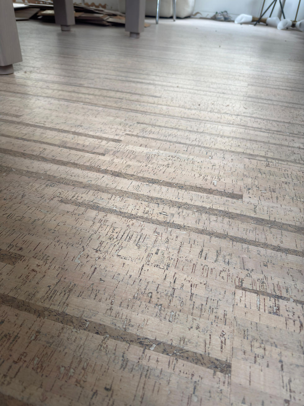 photo of cork flooring installed in Holborn London