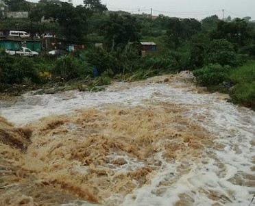 The Umfolozi in the rainy season