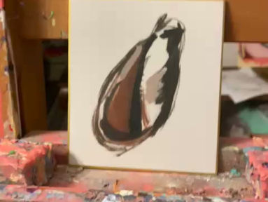 Vidéo de l'artiste Sébastien Coueffic peignant une nature morte à l'huile sur shikishi japonais.