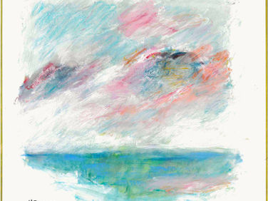 Pastel painting by Yves Millet on traditional Japanese shikishi board